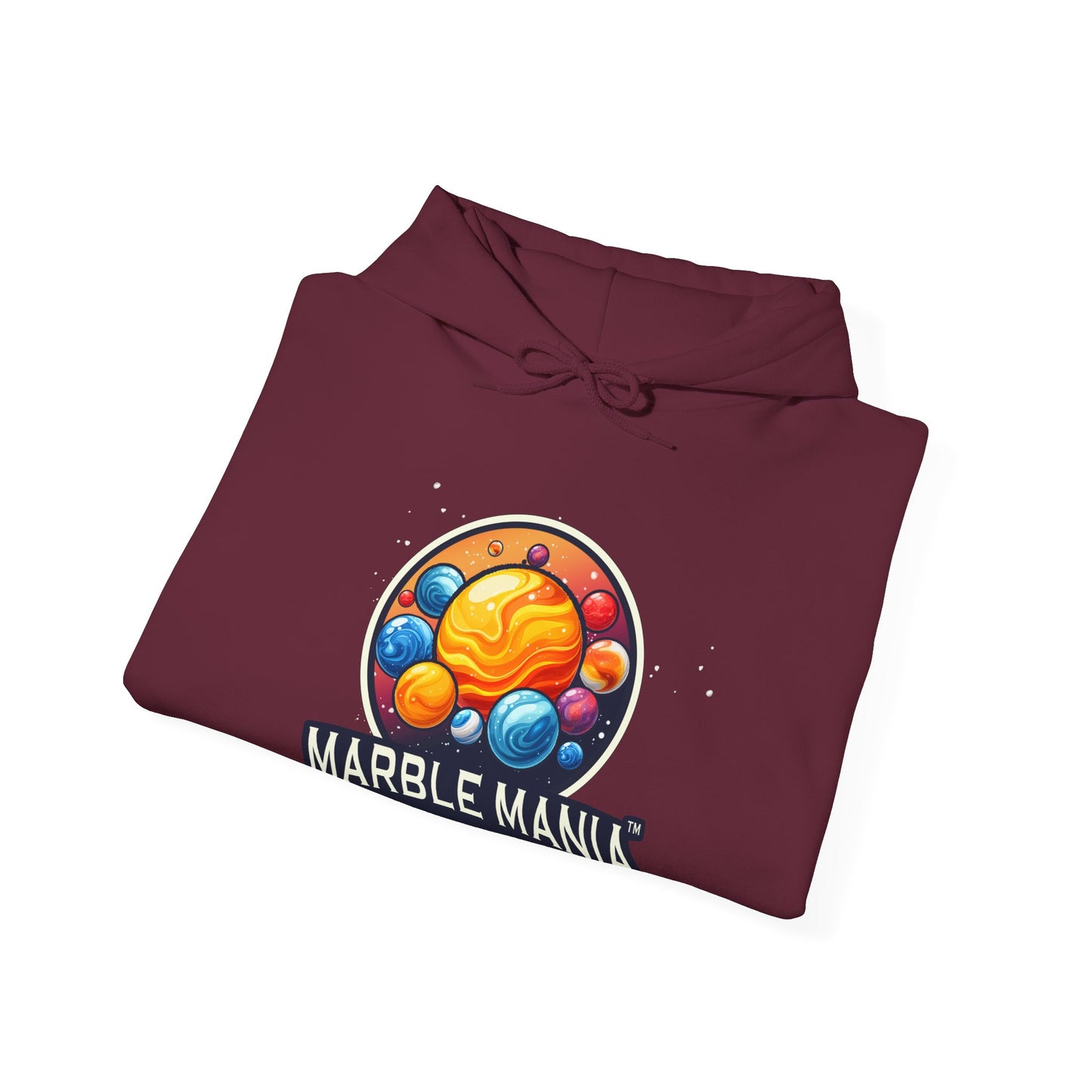 Marble Mania Universe Logo Hoodie – Unisex Heavy Blend™ Pullover Sweatshirt