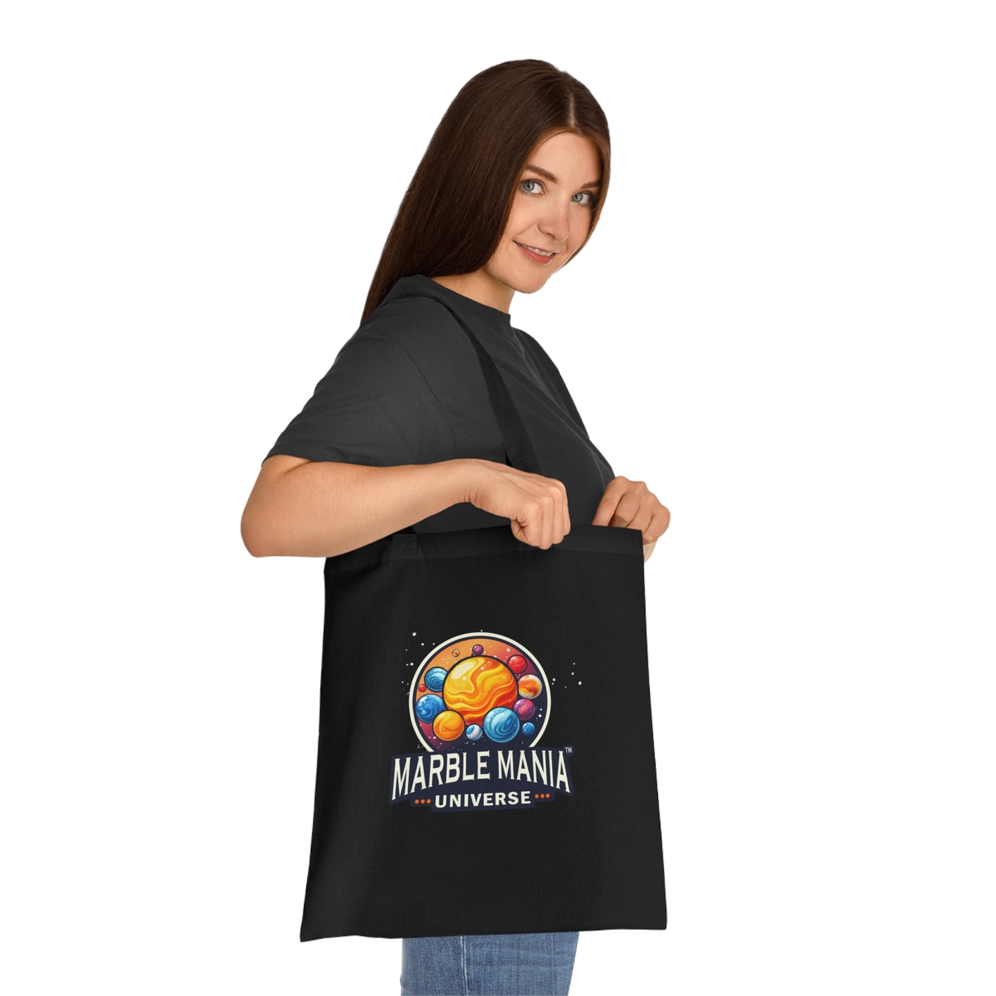 Marble Mania Universe Logo – Cotton Canvas Tote Bag