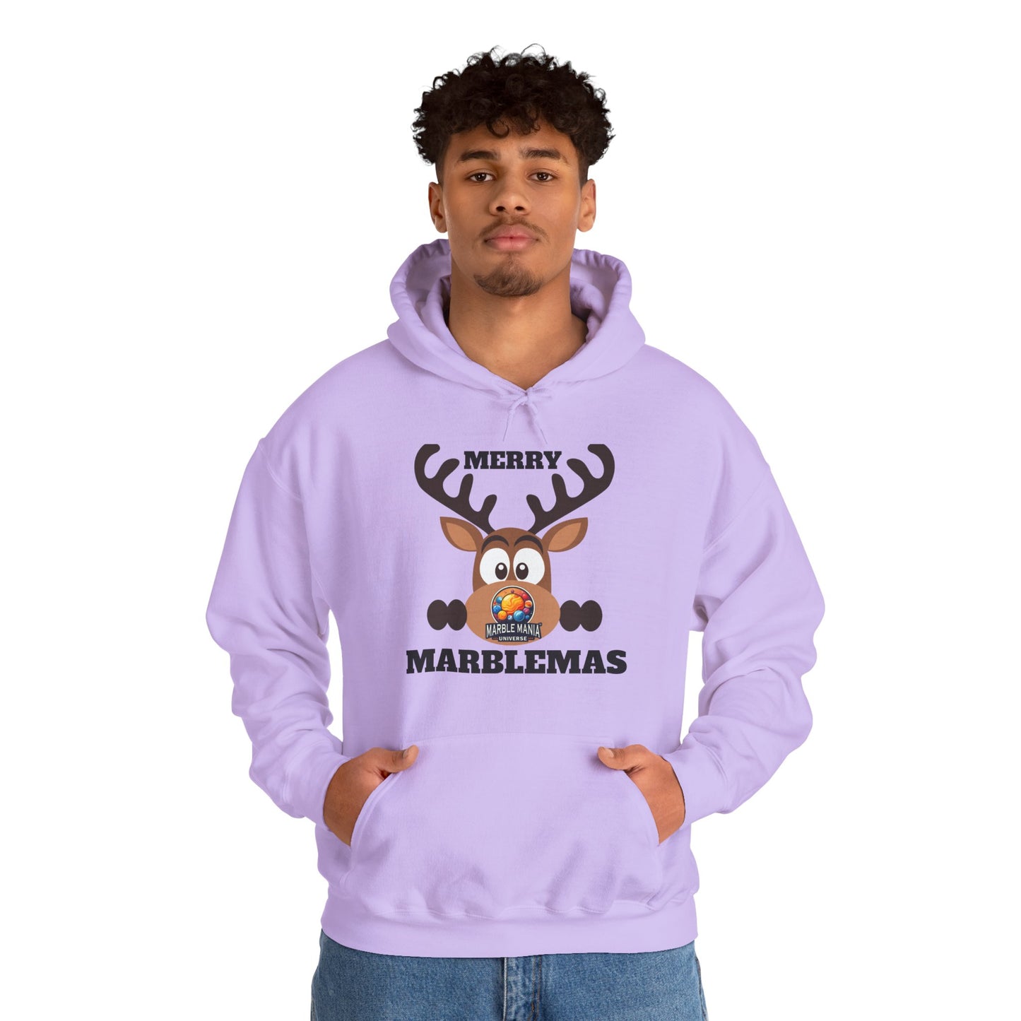 Hoodie — Merry Marblemas Reindeer Christmas Sweatshirt