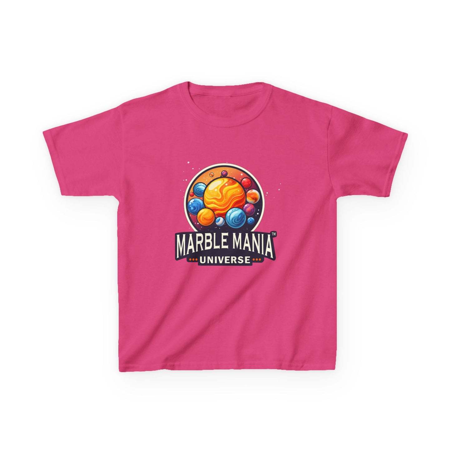 Kids Marble Mania Universe Logo T-Shirt – Heavy Cotton Tee for Everyday Adventur