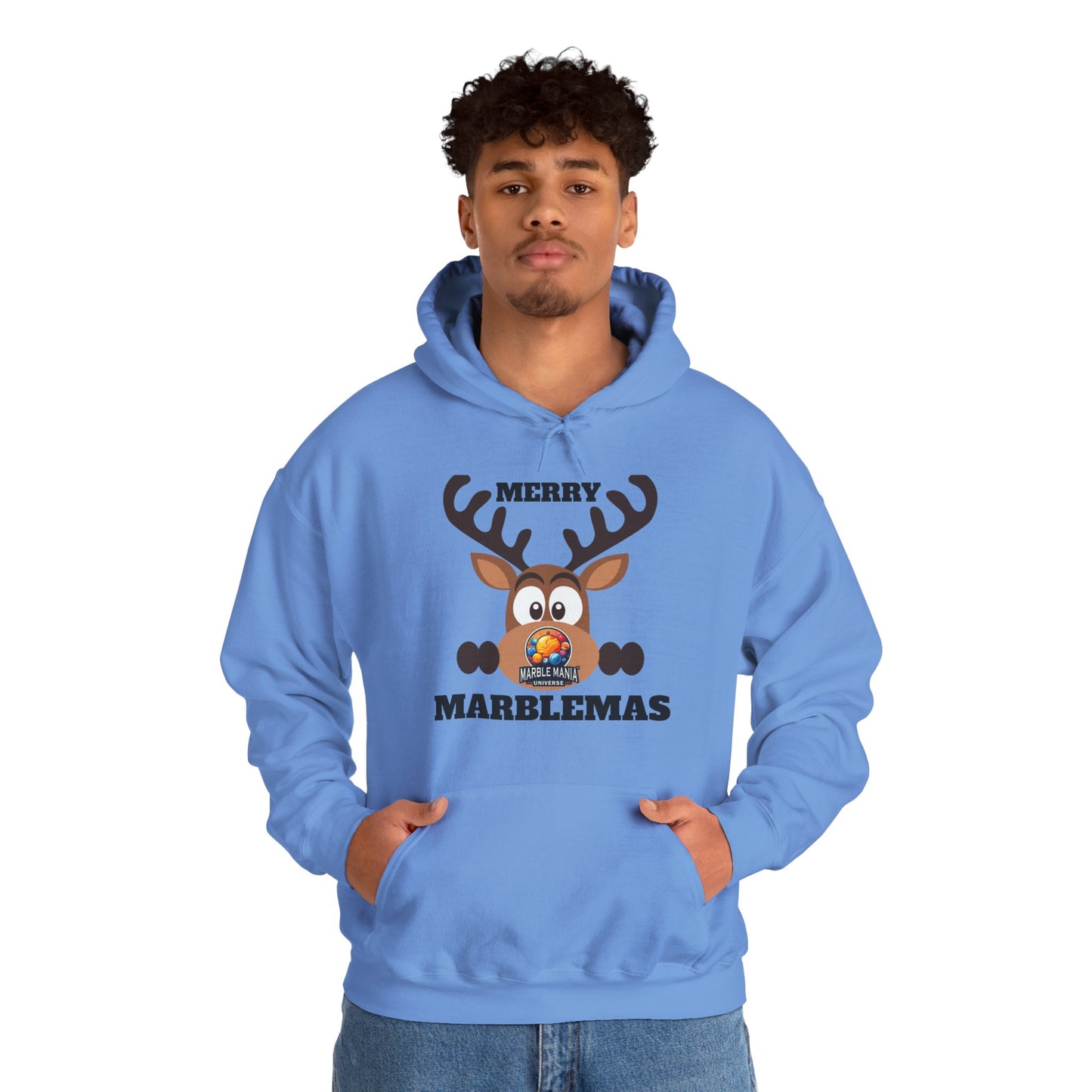 Hoodie — Merry Marblemas Reindeer Christmas Sweatshirt
