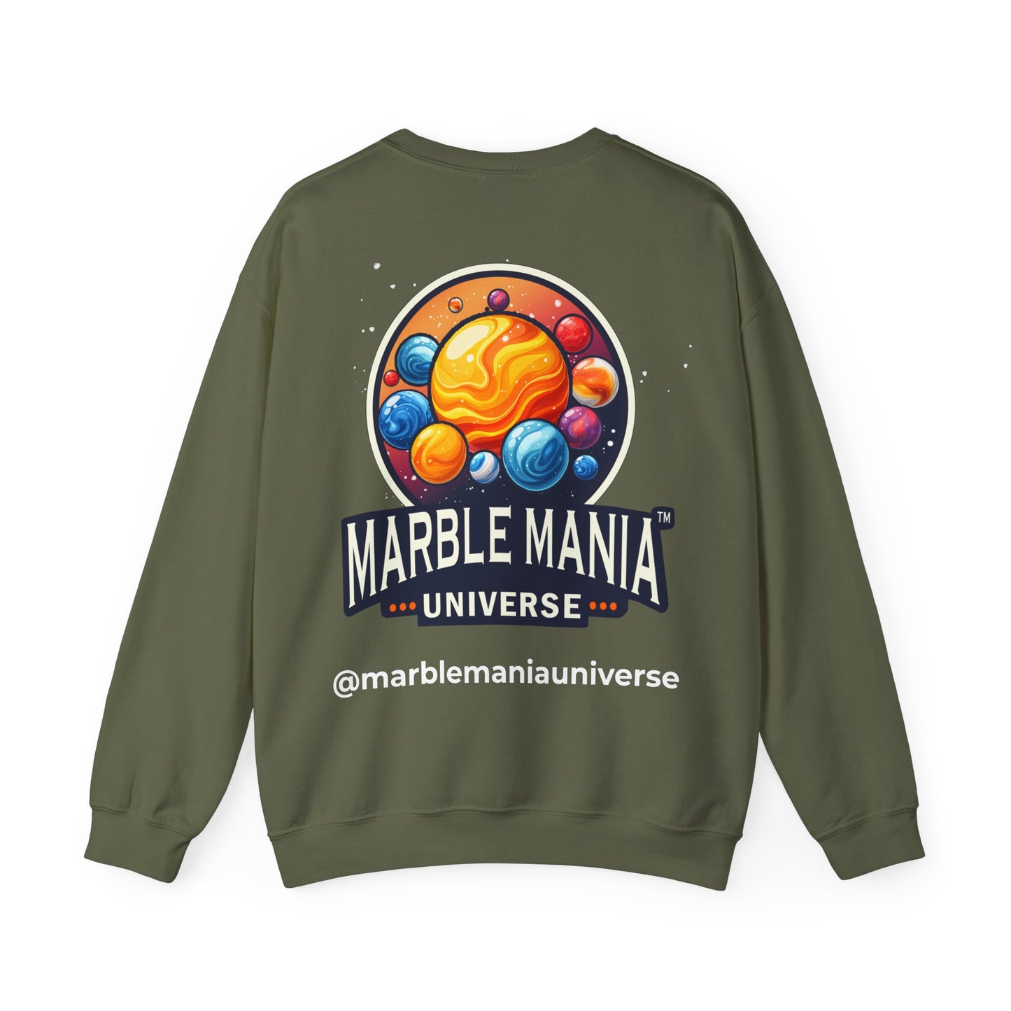 Cosmic Marble Mania Sweatshirt | Unisex Heavy Blend™ Crewneck, Space Themed Apparel, Gift for Astronomers, Perfect for Holidays, Cozy Wear