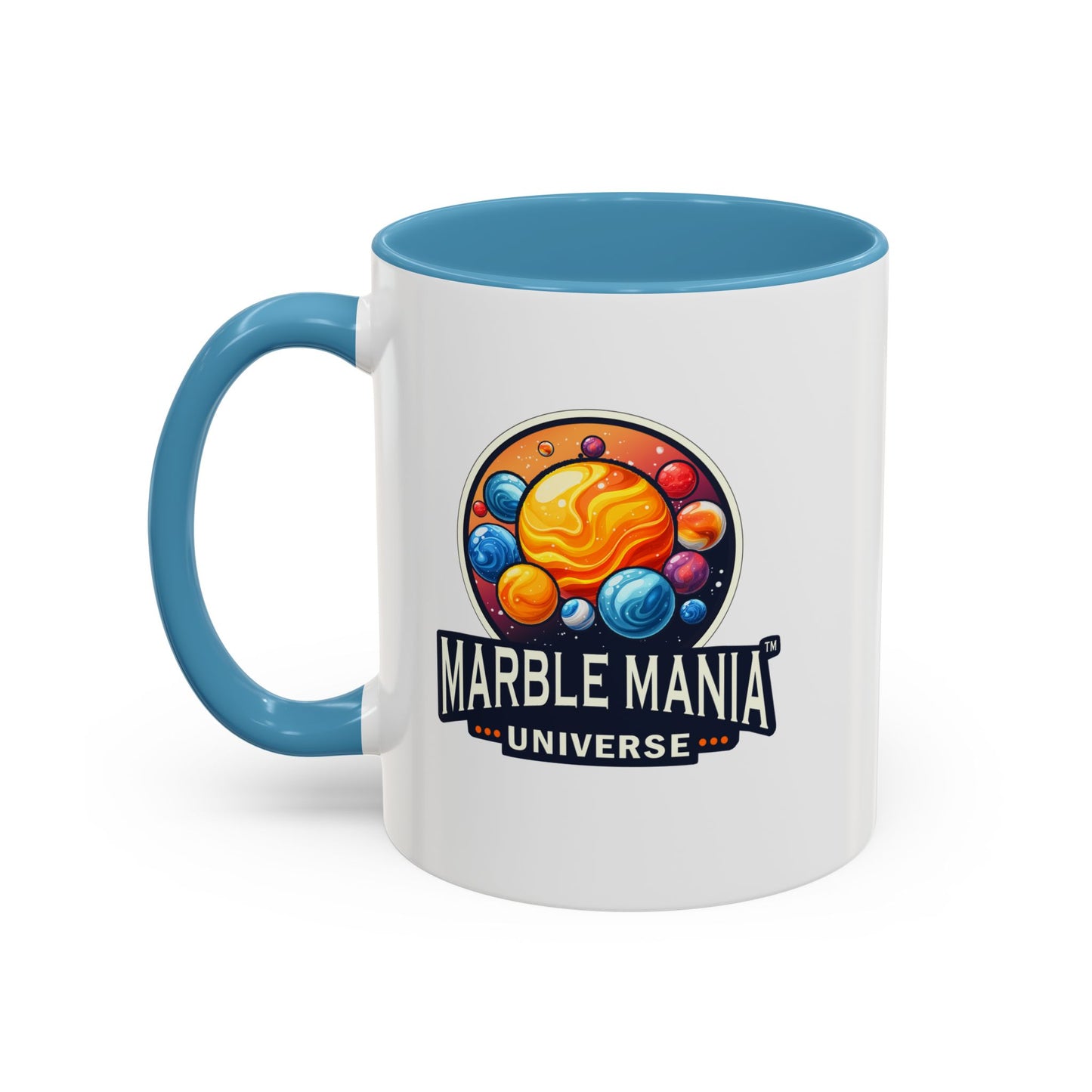 Marble Mania Universe Logo Accent Mug – 11oz