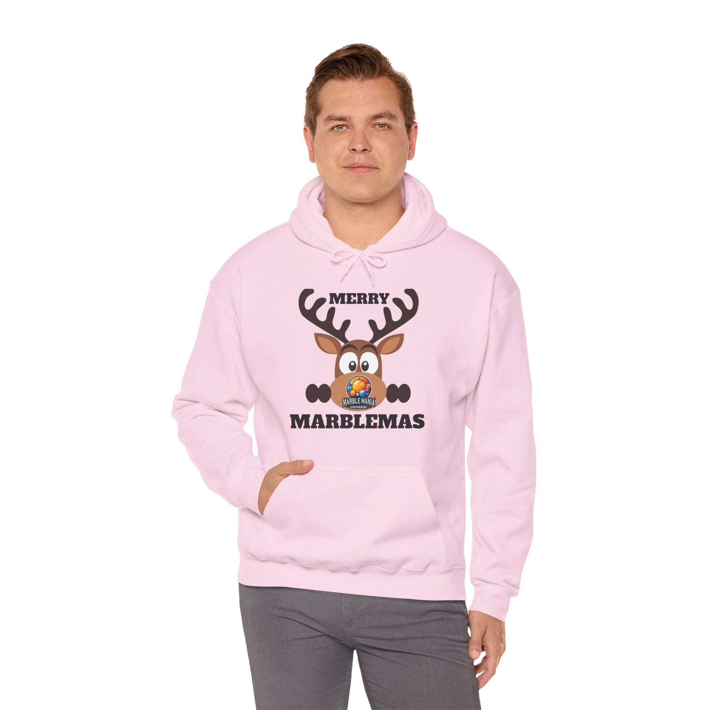 Hoodie — Merry Marblemas Reindeer Christmas Sweatshirt