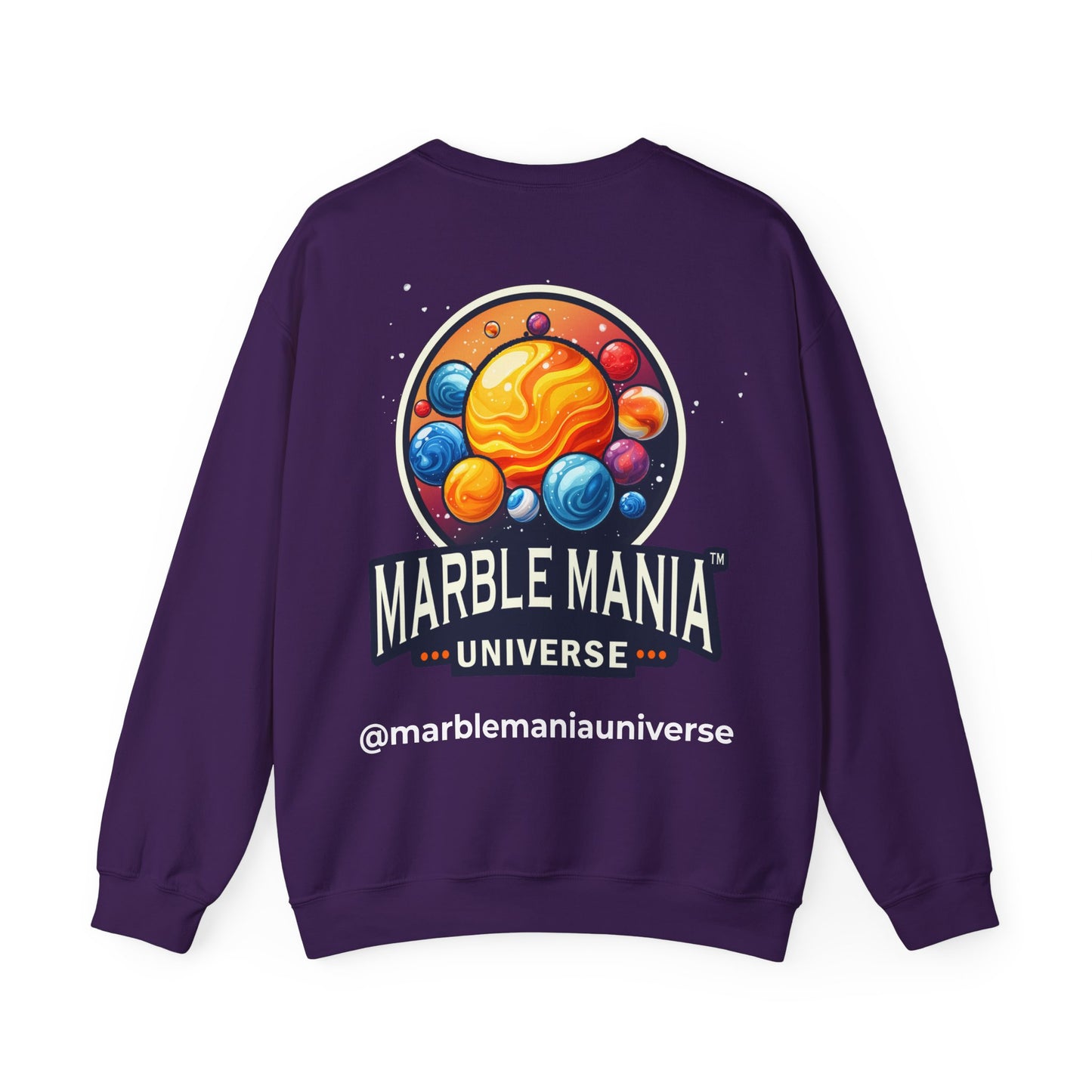 Cosmic Marble Mania Sweatshirt | Unisex Heavy Blend™ Crewneck, Space Themed Apparel, Gift for Astronomers, Perfect for Holidays, Cozy Wear