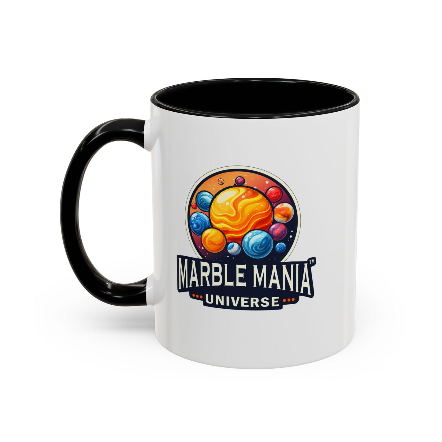 Marble Mania Universe Logo Accent Mug – 11oz