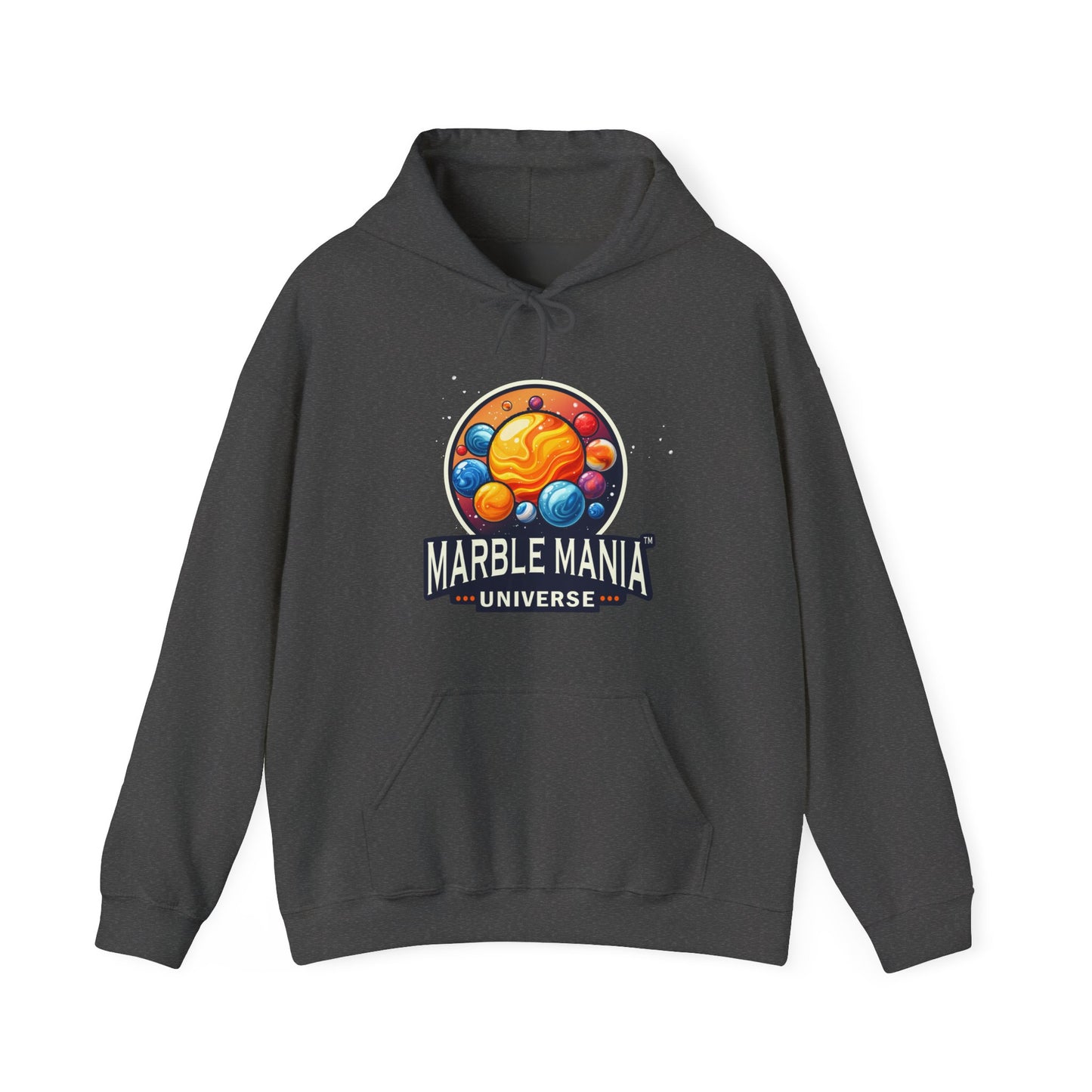Marble Mania Universe Logo Hoodie – Unisex Heavy Blend™ Pullover Sweatshirt