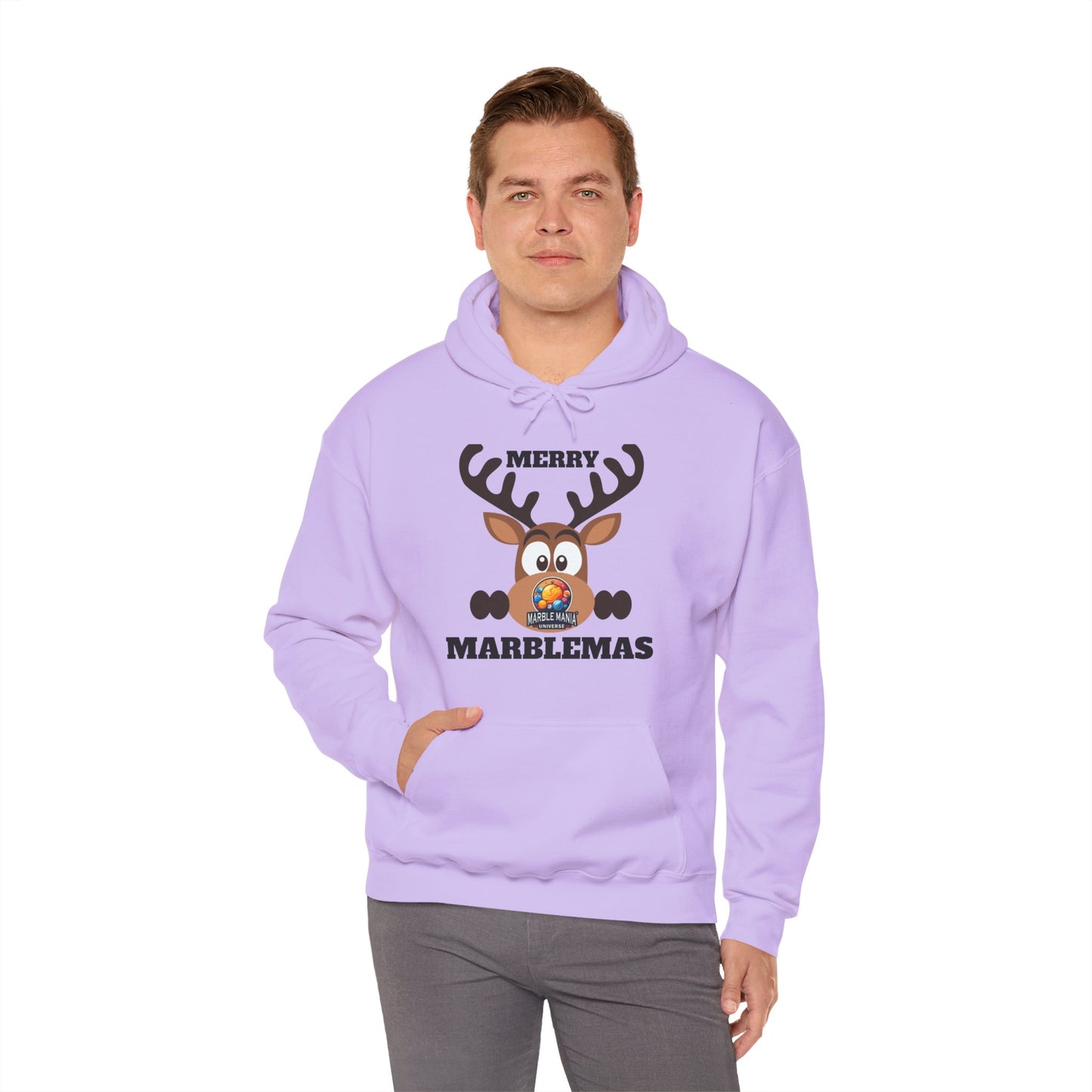 Hoodie — Merry Marblemas Reindeer Christmas Sweatshirt