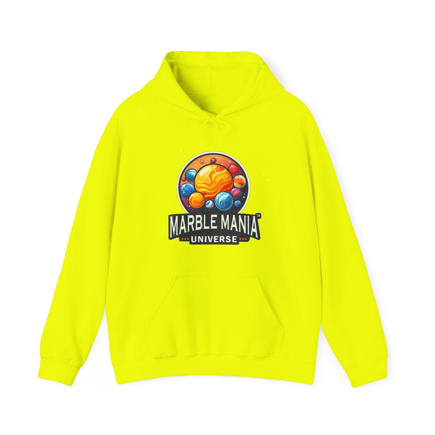 Marble Mania Universe Hoodie — Colorful Planet Graphic Pullover