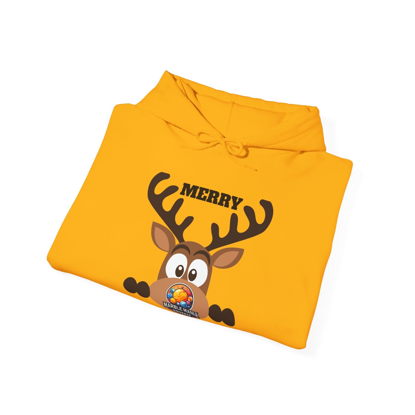 Hoodie — Merry Marblemas Reindeer Christmas Sweatshirt