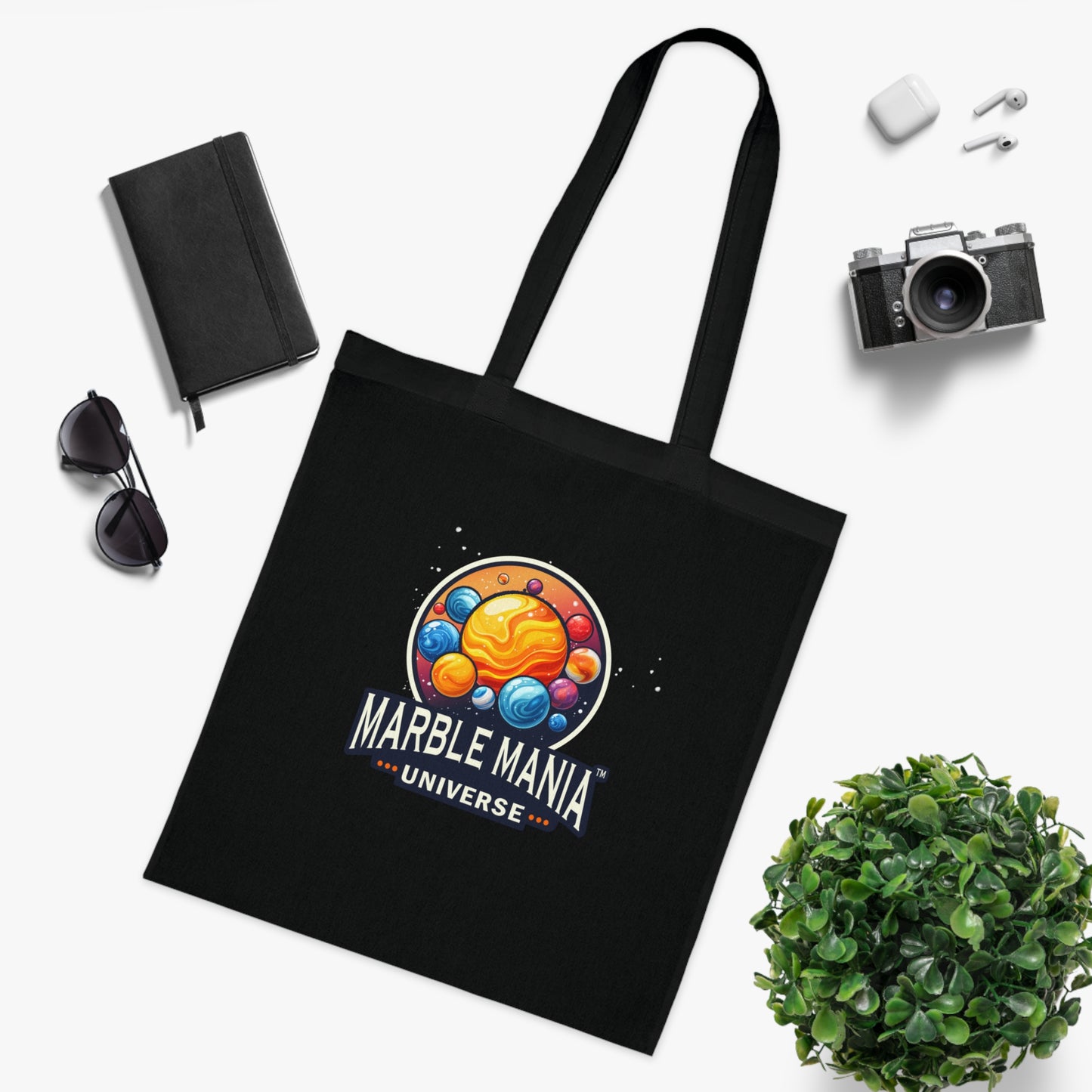 Marble Mania Universe Logo – Cotton Canvas Tote Bag