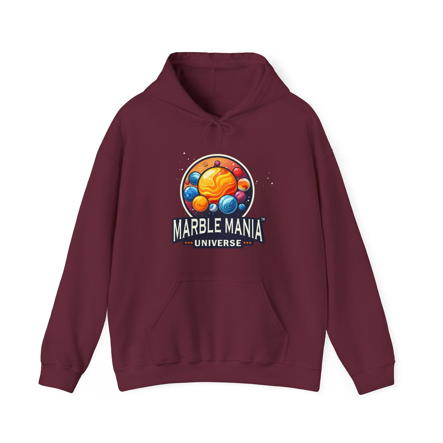 Marble Mania Universe Logo Hoodie – Unisex Heavy Blend™ Pullover Sweatshirt