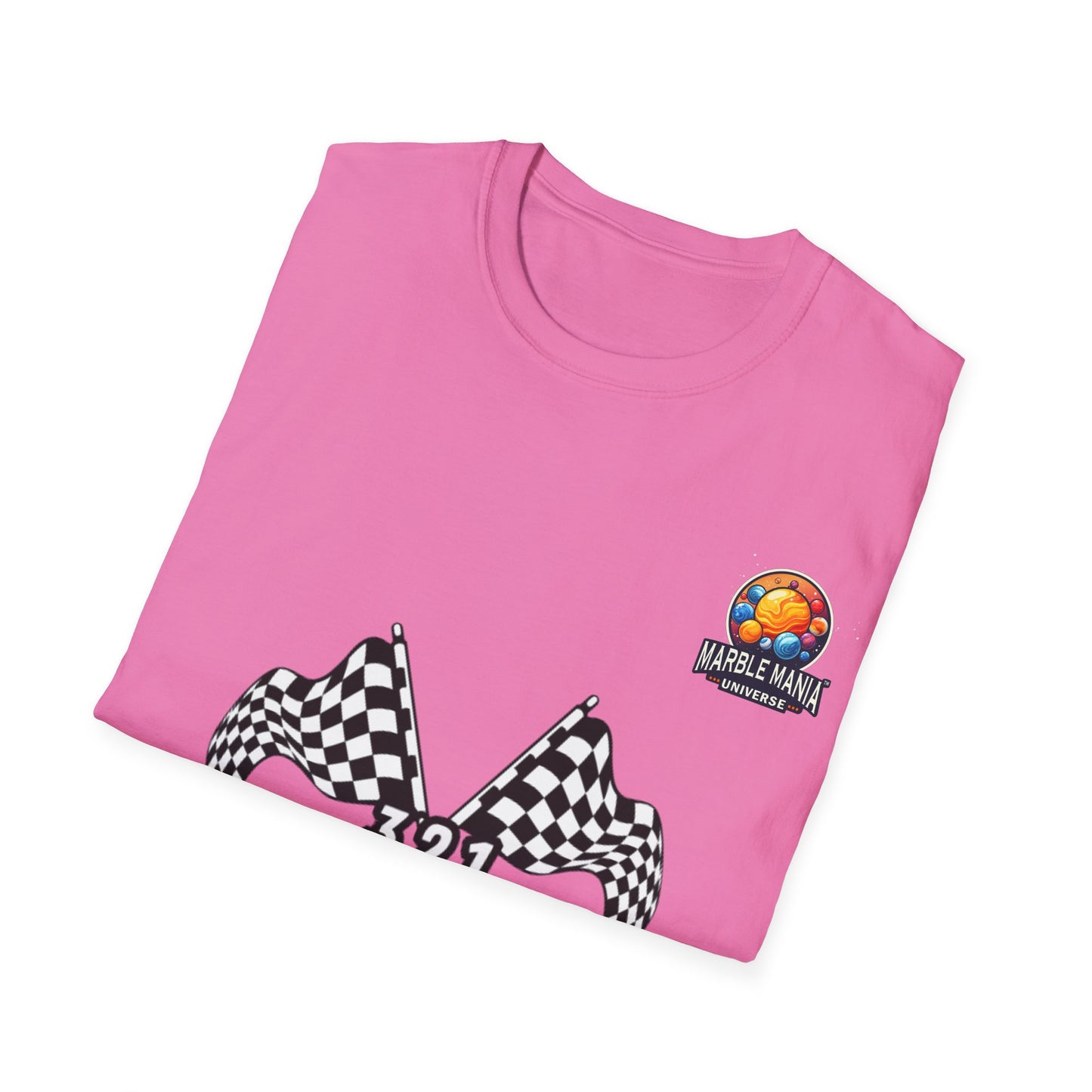 Marble Mania Universe "3, 2, 1 Bolls" – Unisex Softstyle T-Shirt