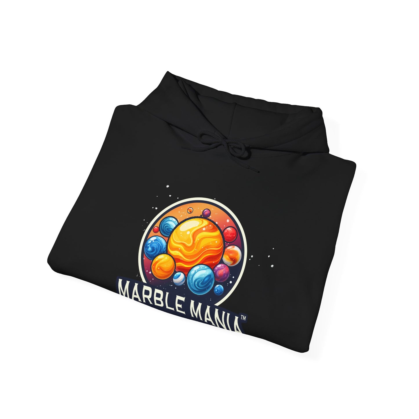 Marble Mania Universe Logo Hoodie – Unisex Heavy Blend™ Pullover Sweatshirt