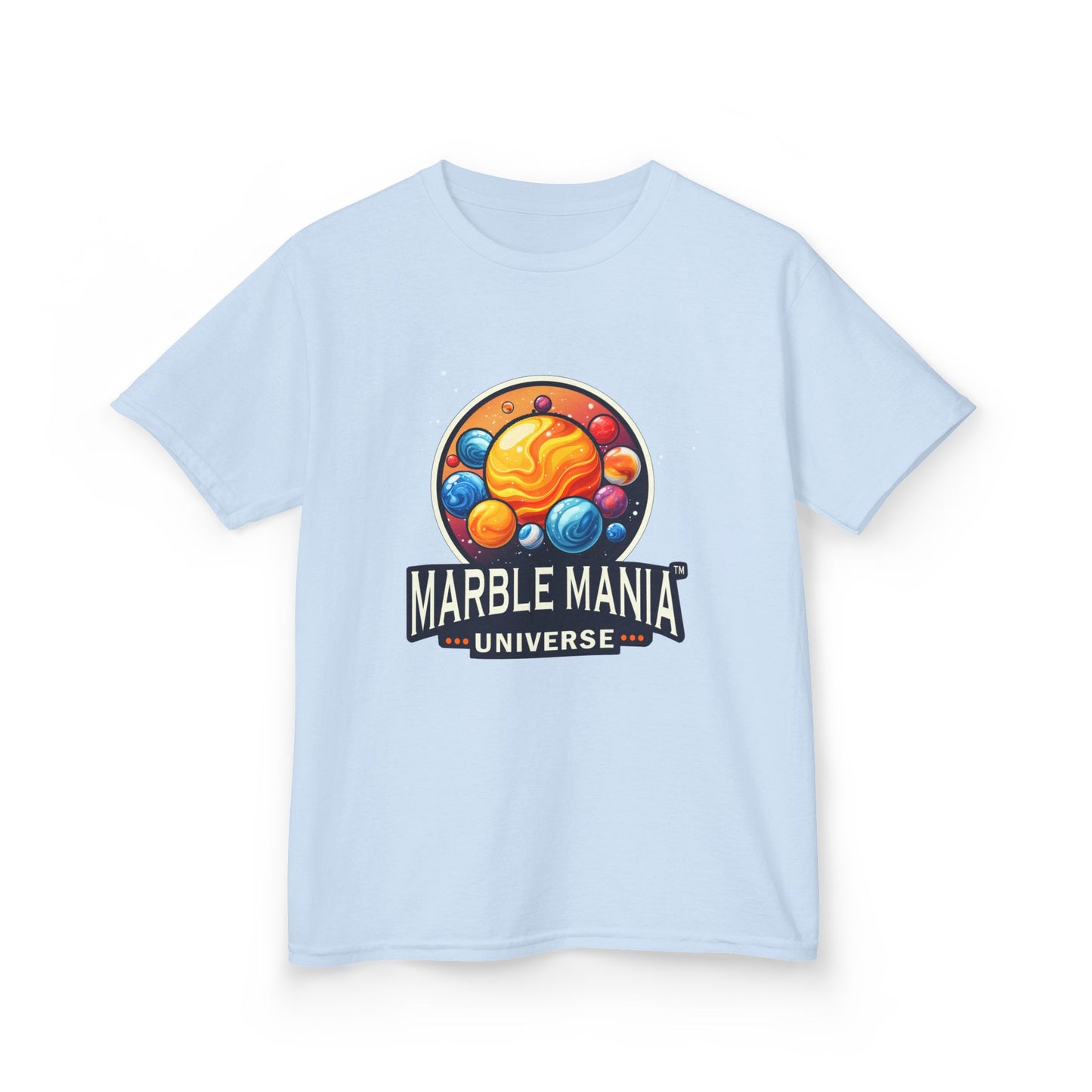 Kids Marble Mania Universe Logo T-Shirt – Heavy Cotton Tee for Everyday Adventur