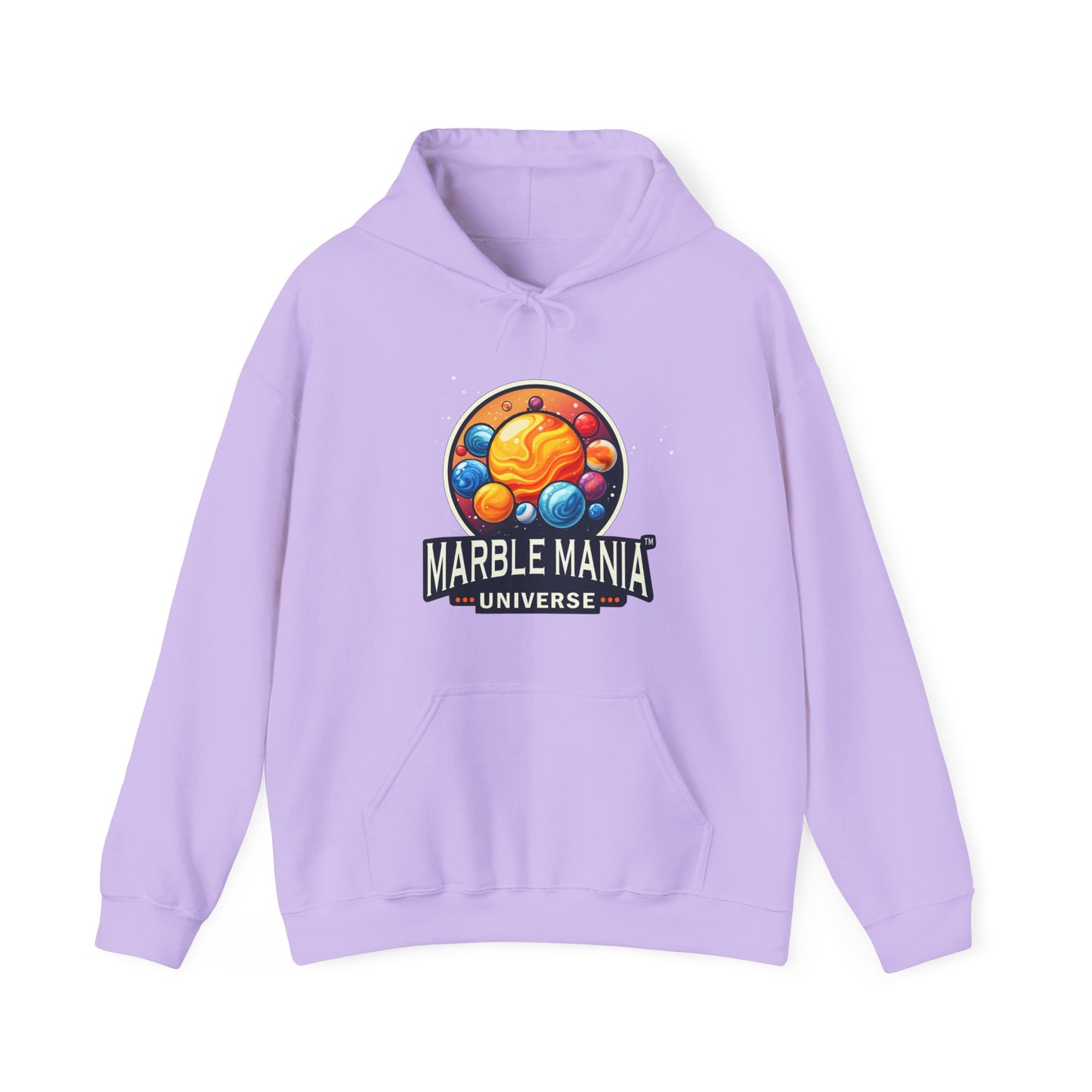 Marble Mania Universe Hoodie — Colorful Planet Graphic Pullover