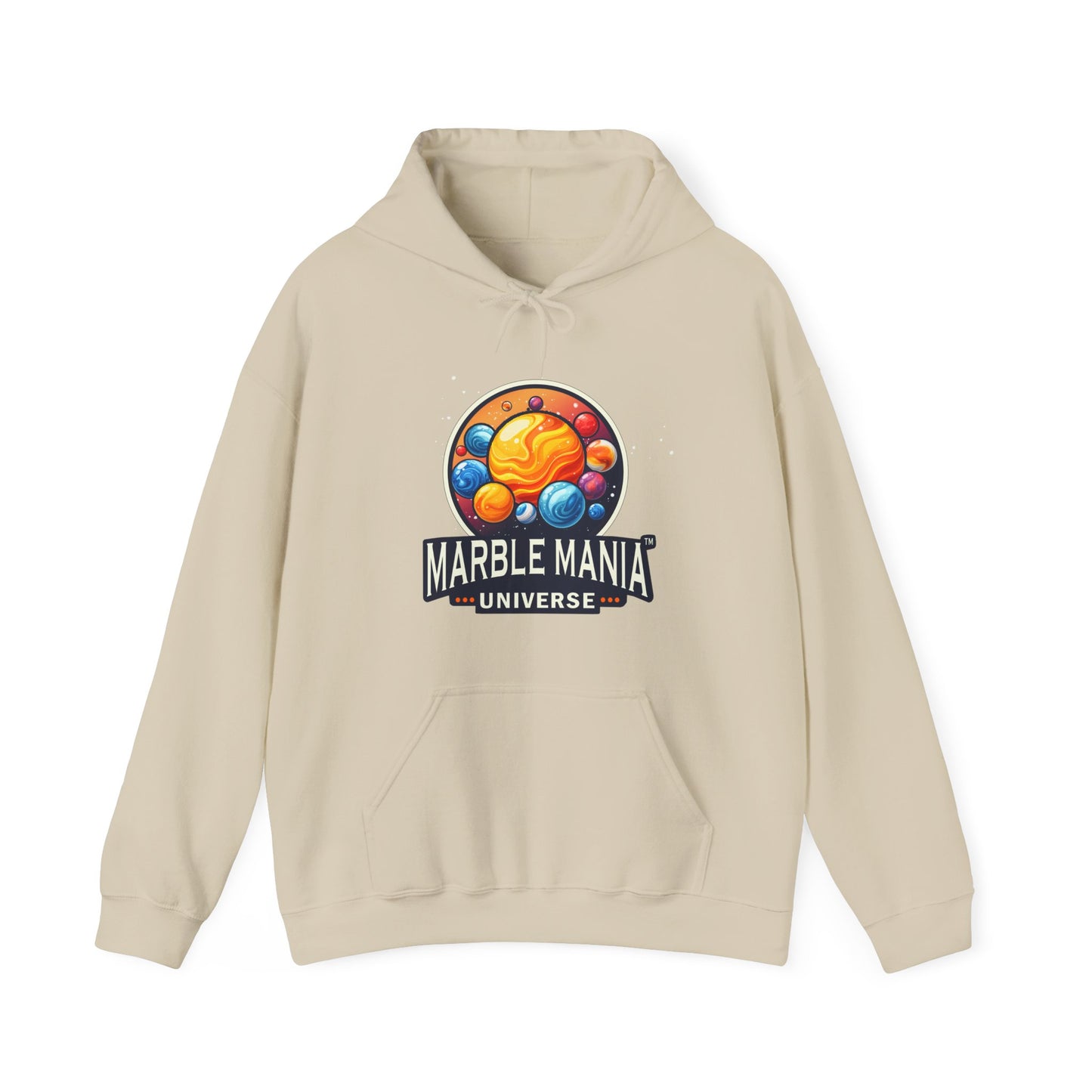Marble Mania Universe Hoodie — Colorful Planet Graphic Pullover