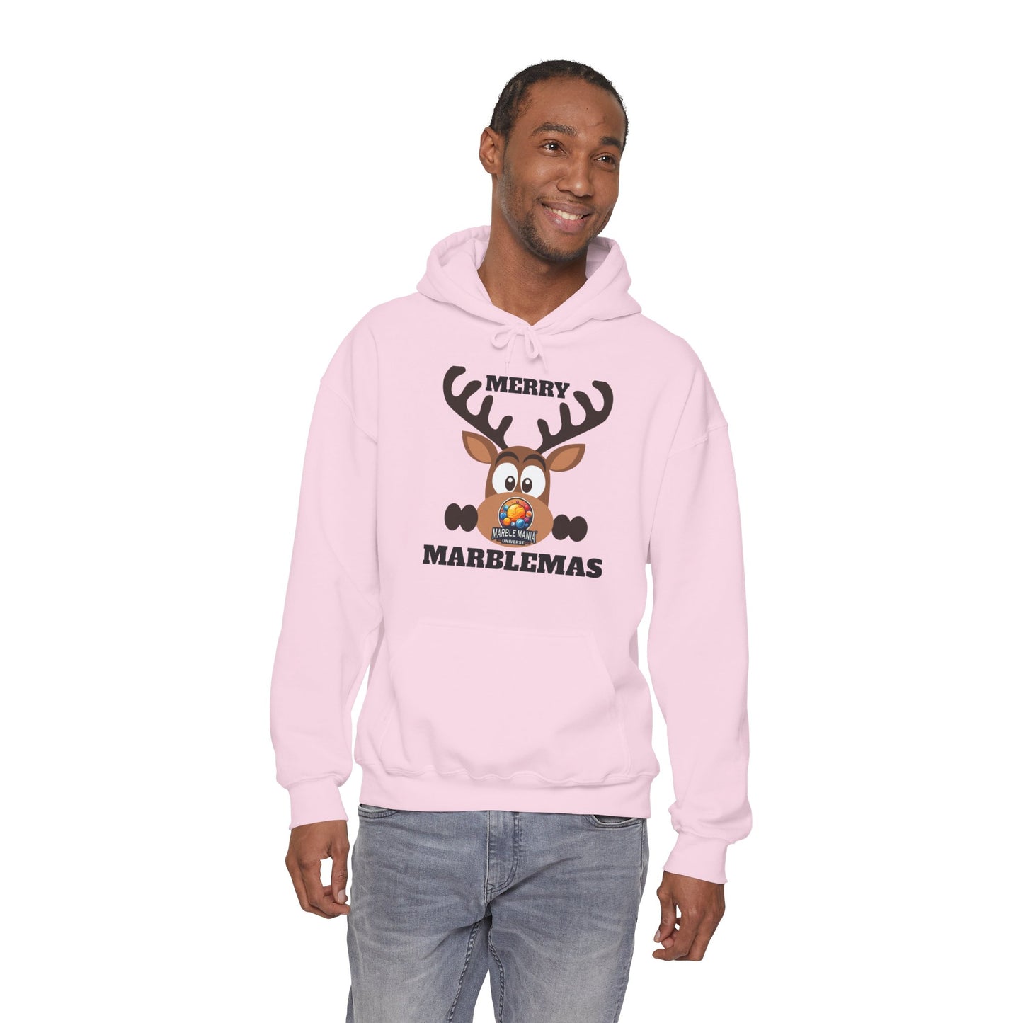 Hoodie — Merry Marblemas Reindeer Christmas Sweatshirt