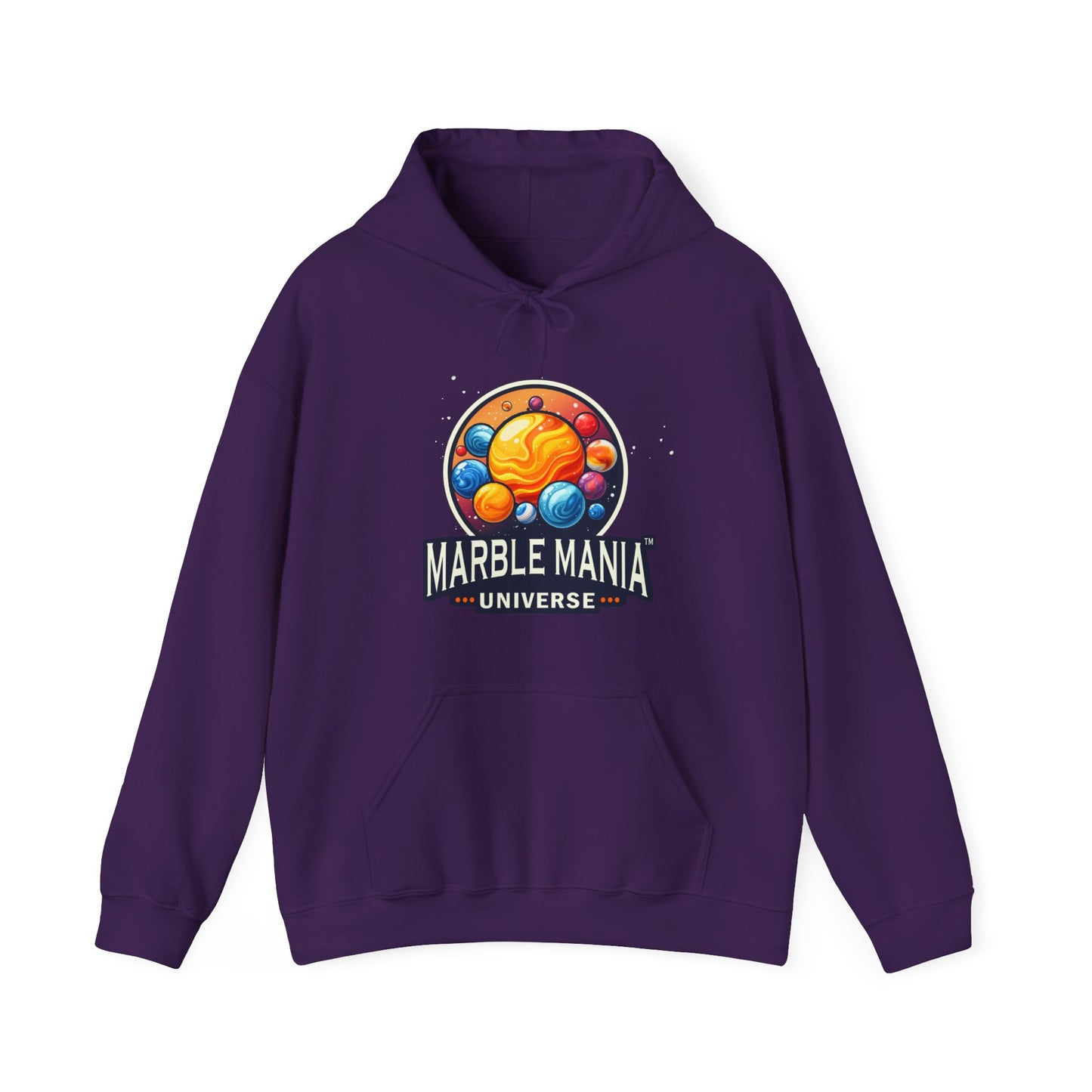 Marble Mania Universe Hoodie — Colorful Planet Graphic Pullover