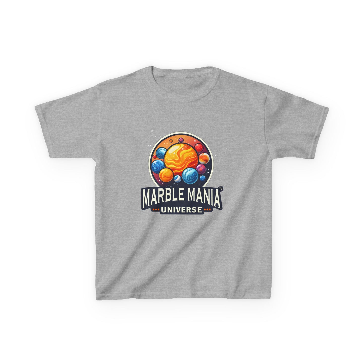 Kids Marble Mania Universe Logo T-Shirt – Heavy Cotton Tee for Everyday Adventur