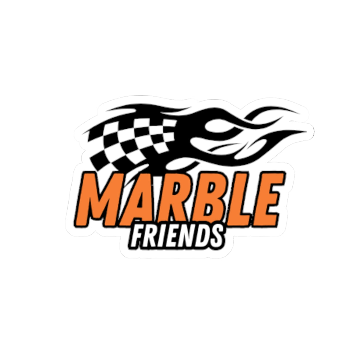 Vibrant Kiss-Cut Stickers for Car Lovers, Marble Friends Lapel Decals, Racing Theme Stickers, Gift for Friends, Unique Laptop Decor
