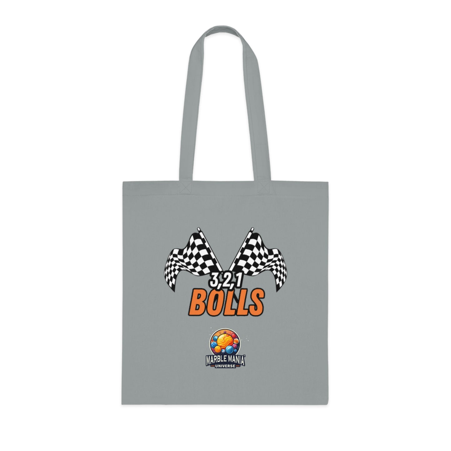 Marble Mania Universe "3, 2, 1 Bolls" Cotton Tote Bag