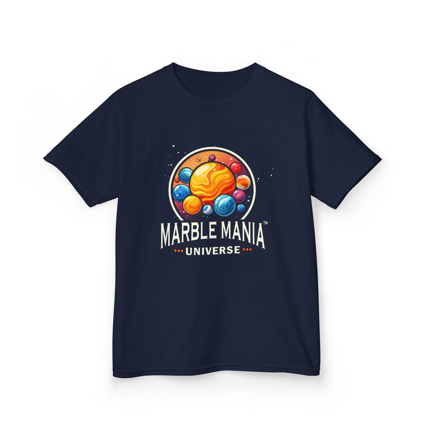 Kids Marble Mania Universe Logo T-Shirt – Heavy Cotton Tee for Everyday Adventur