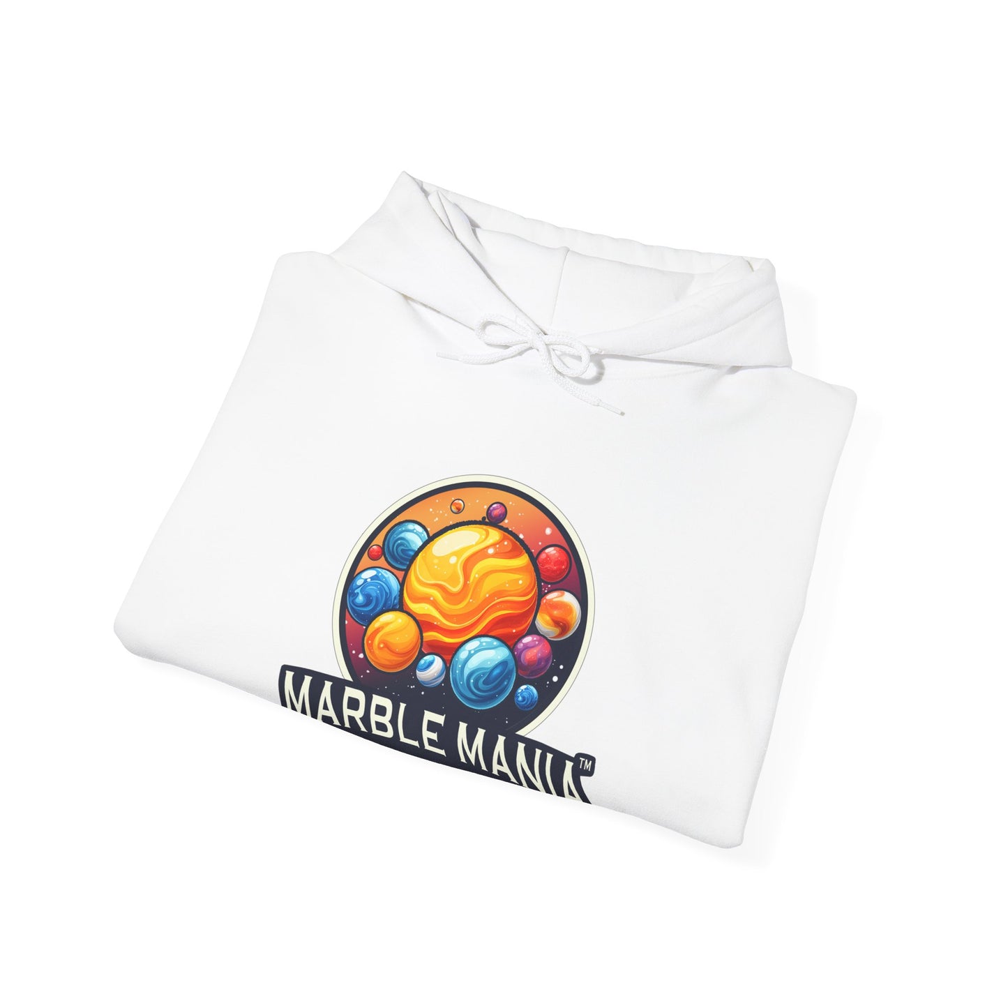 Marble Mania Universe Logo Hoodie – Unisex Heavy Blend™ Pullover Sweatshirt