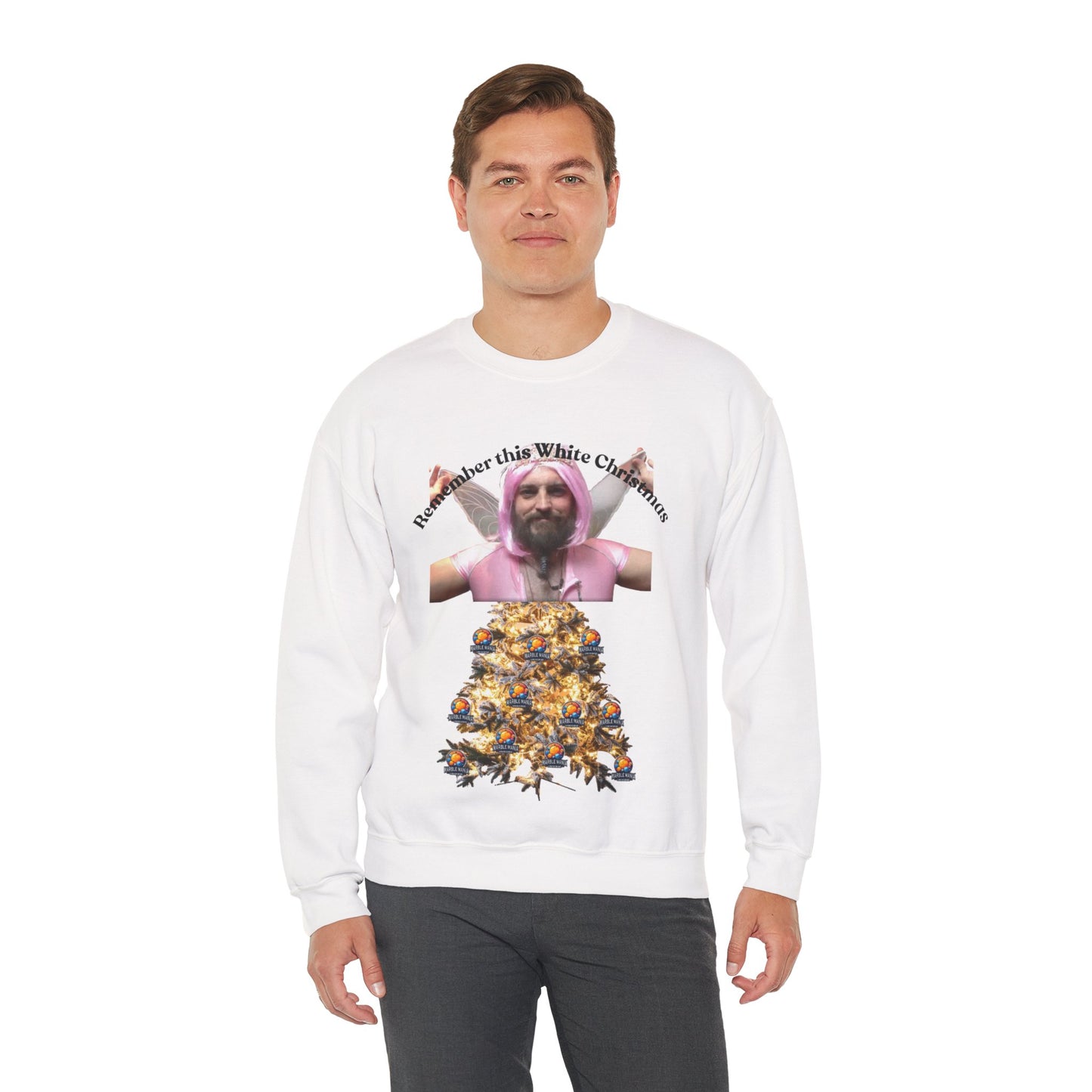 Crewneck Sweatshirt — 'Remember the White Christmas' Holiday Graphic Pullover