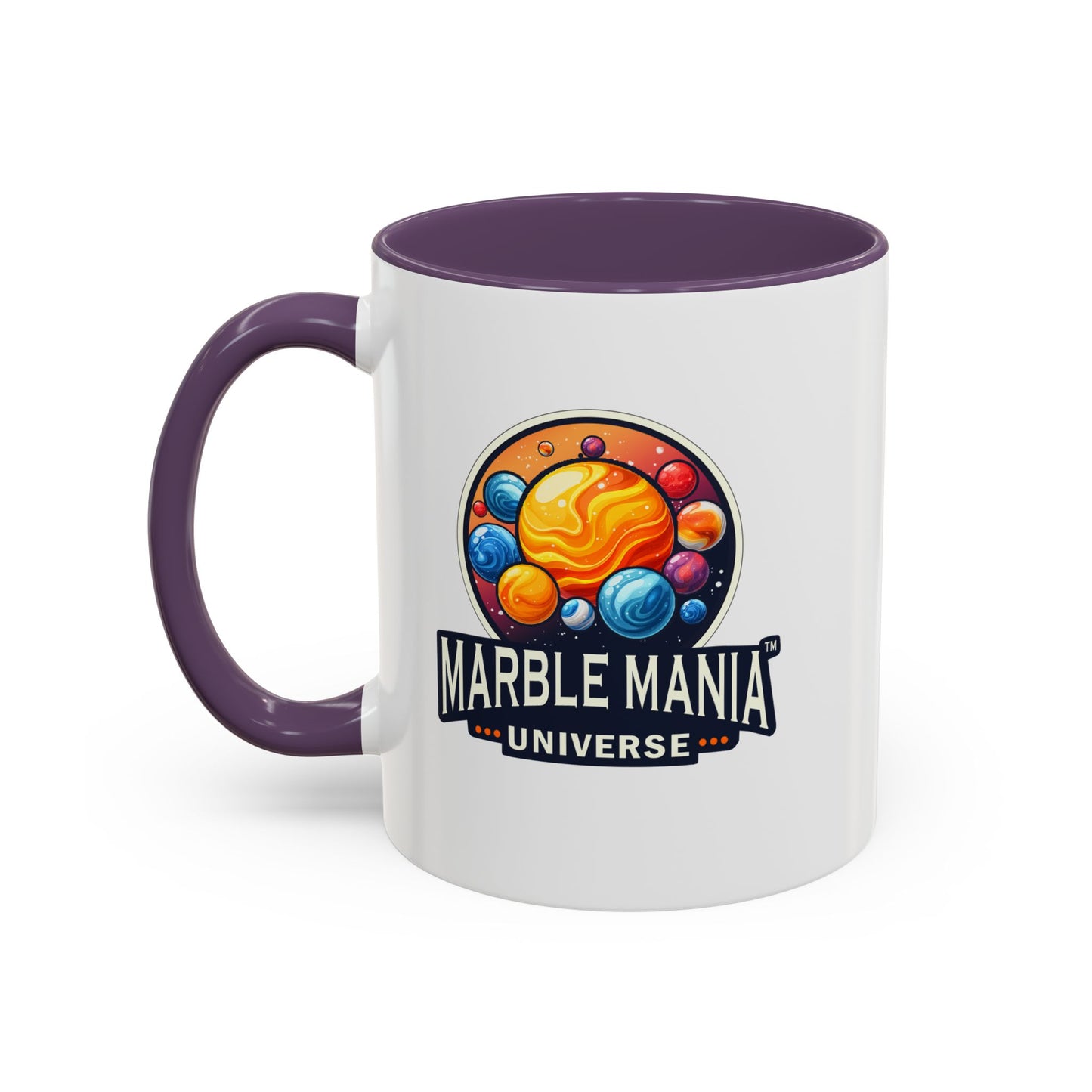 Marble Mania Universe Logo Accent Mug – 11oz
