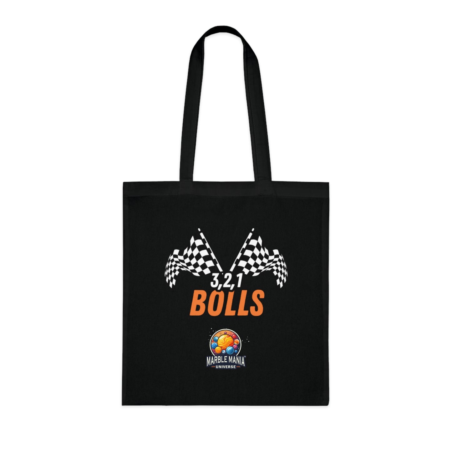 Marble Mania Universe "3, 2, 1 Bolls" Cotton Tote Bag