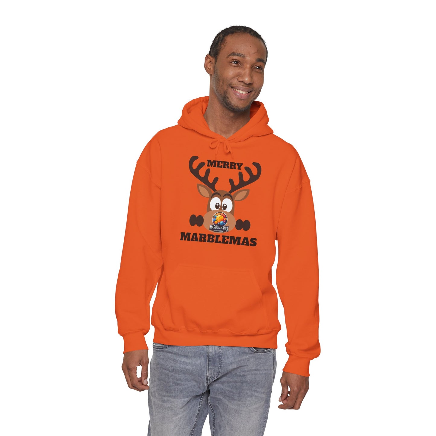 Hoodie — Merry Marblemas Reindeer Christmas Sweatshirt