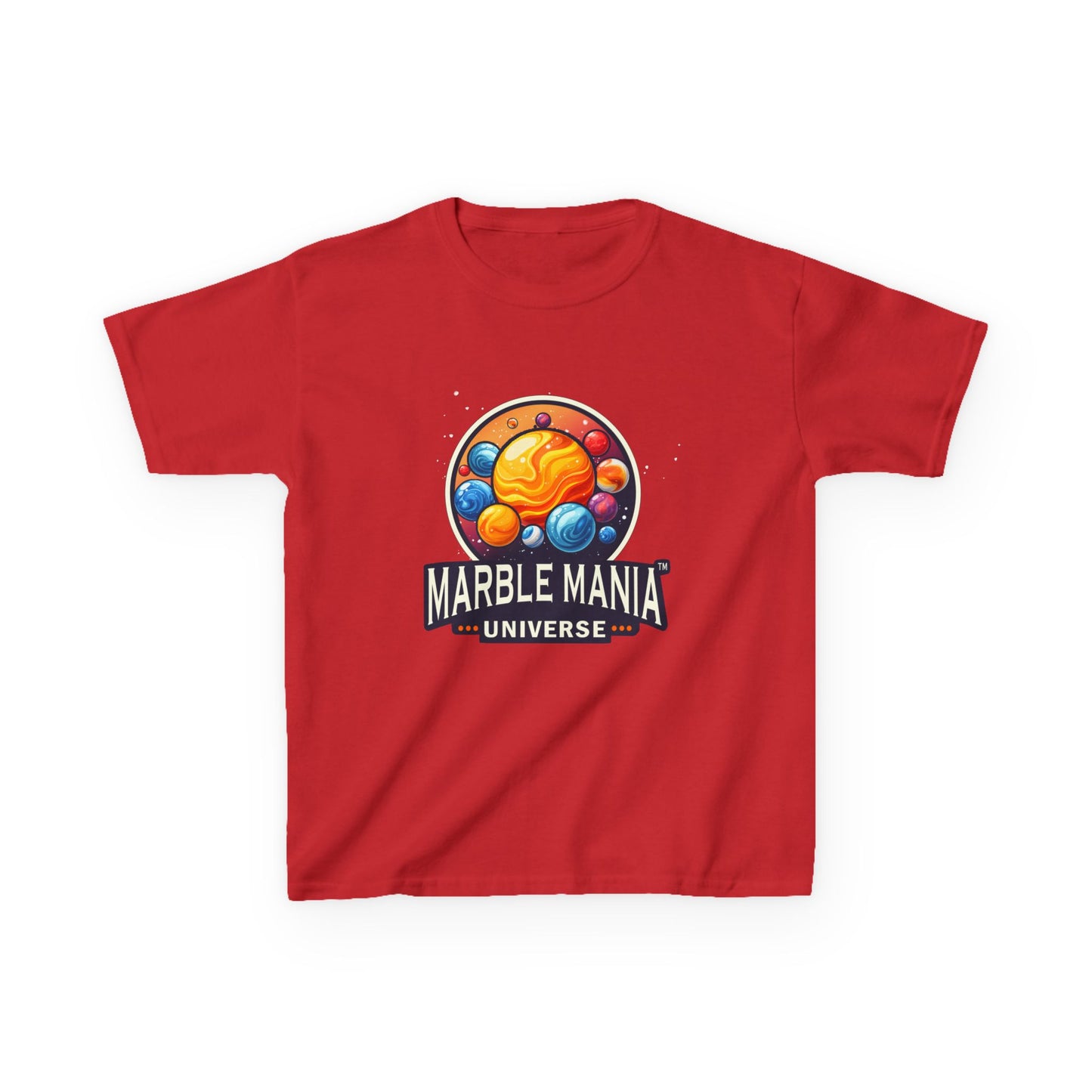 Kids Marble Mania Universe Logo T-Shirt – Heavy Cotton Tee for Everyday Adventur