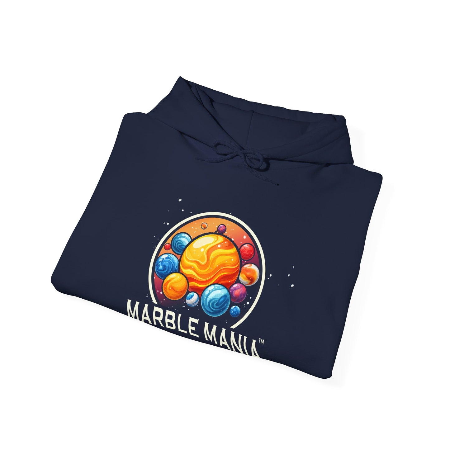 Marble Mania Universe Logo Hoodie – Unisex Heavy Blend™ Pullover Sweatshirt
