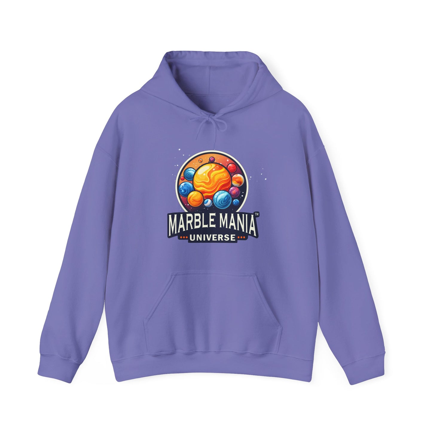 Marble Mania Universe Hoodie — Colorful Planet Graphic Pullover