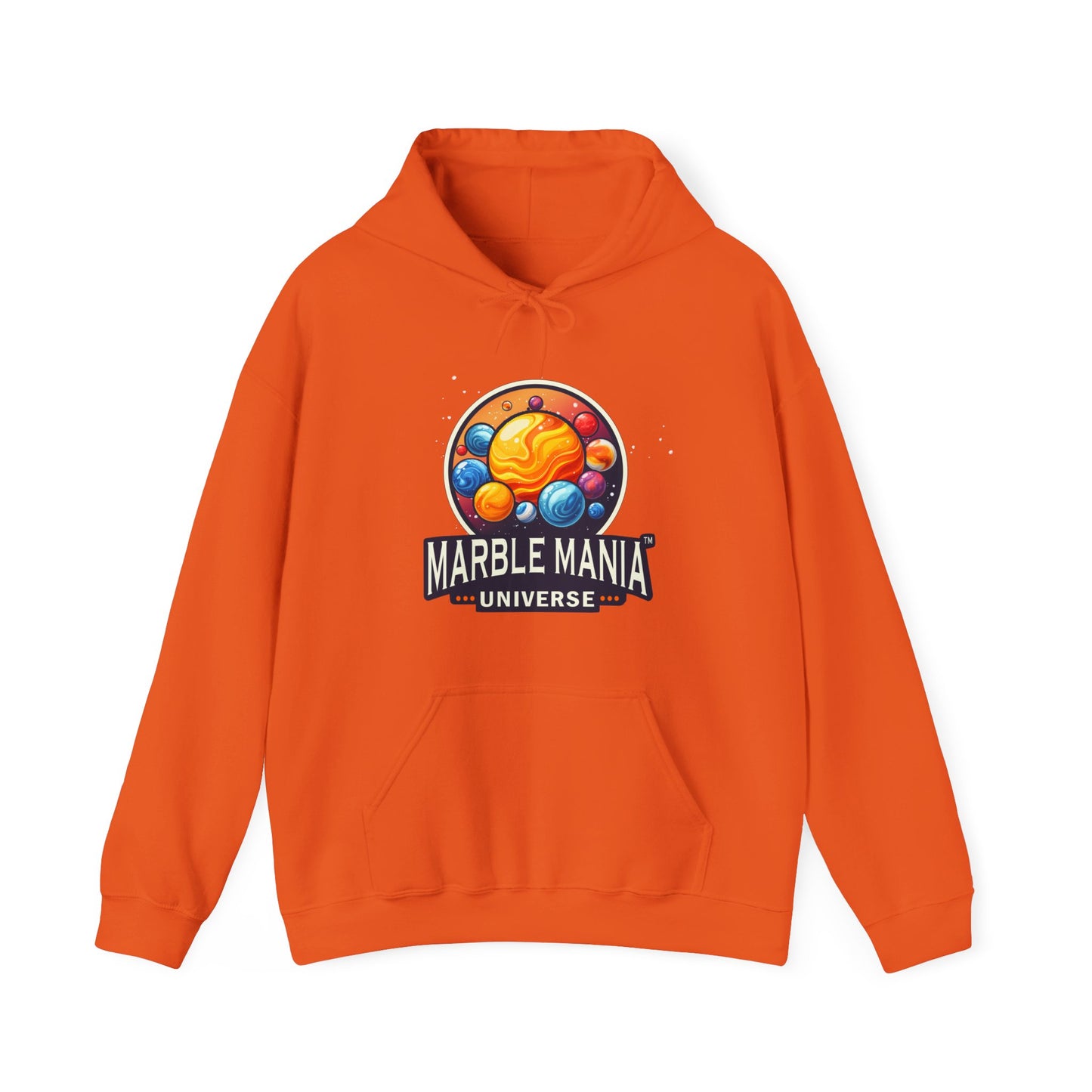 Marble Mania Universe Logo Hoodie – Unisex Heavy Blend™ Pullover Sweatshirt