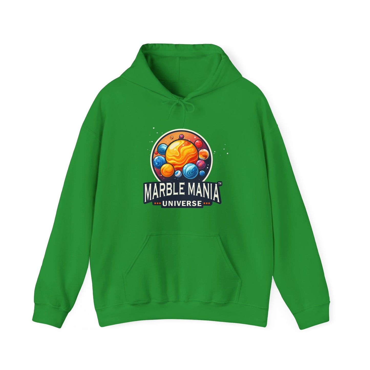 Marble Mania Universe Hoodie — Colorful Planet Graphic Pullover