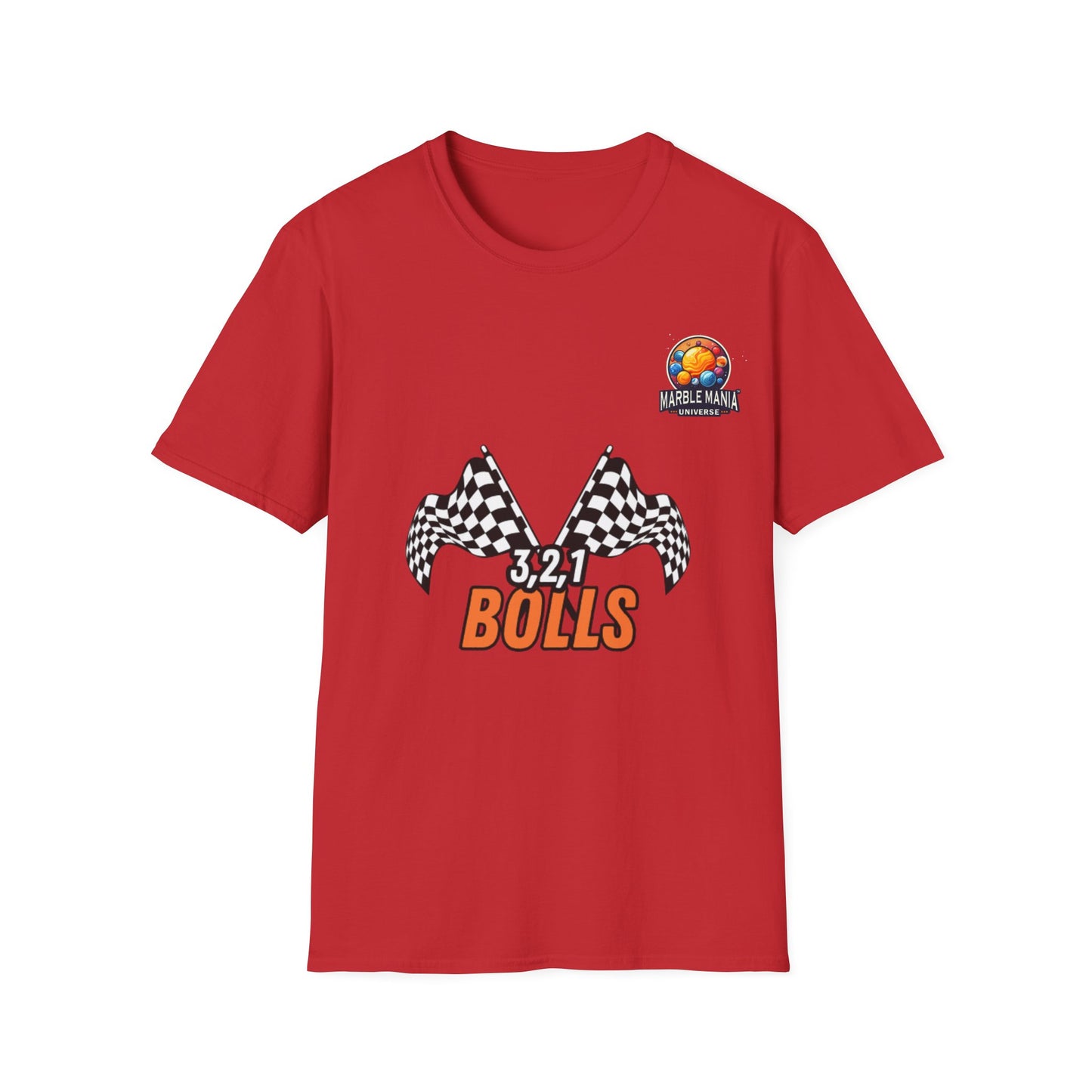 Marble Mania Universe "3, 2, 1 Bolls" – Unisex Softstyle T-Shirt