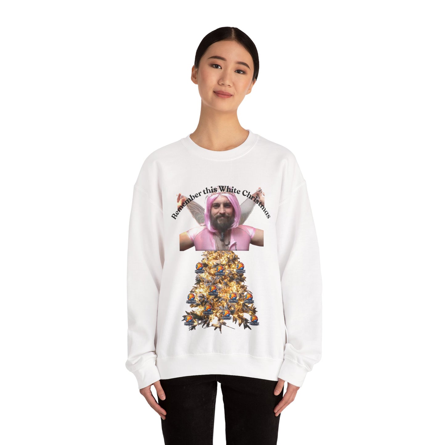 Crewneck Sweatshirt — 'Remember the White Christmas' Holiday Graphic Pullover