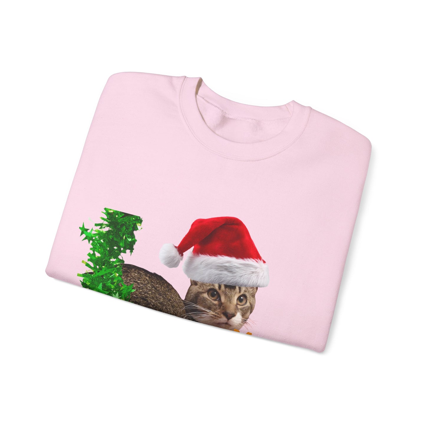 Christmas Cat Sweatshirt – “Meowy Christmas” Holiday Crewneck