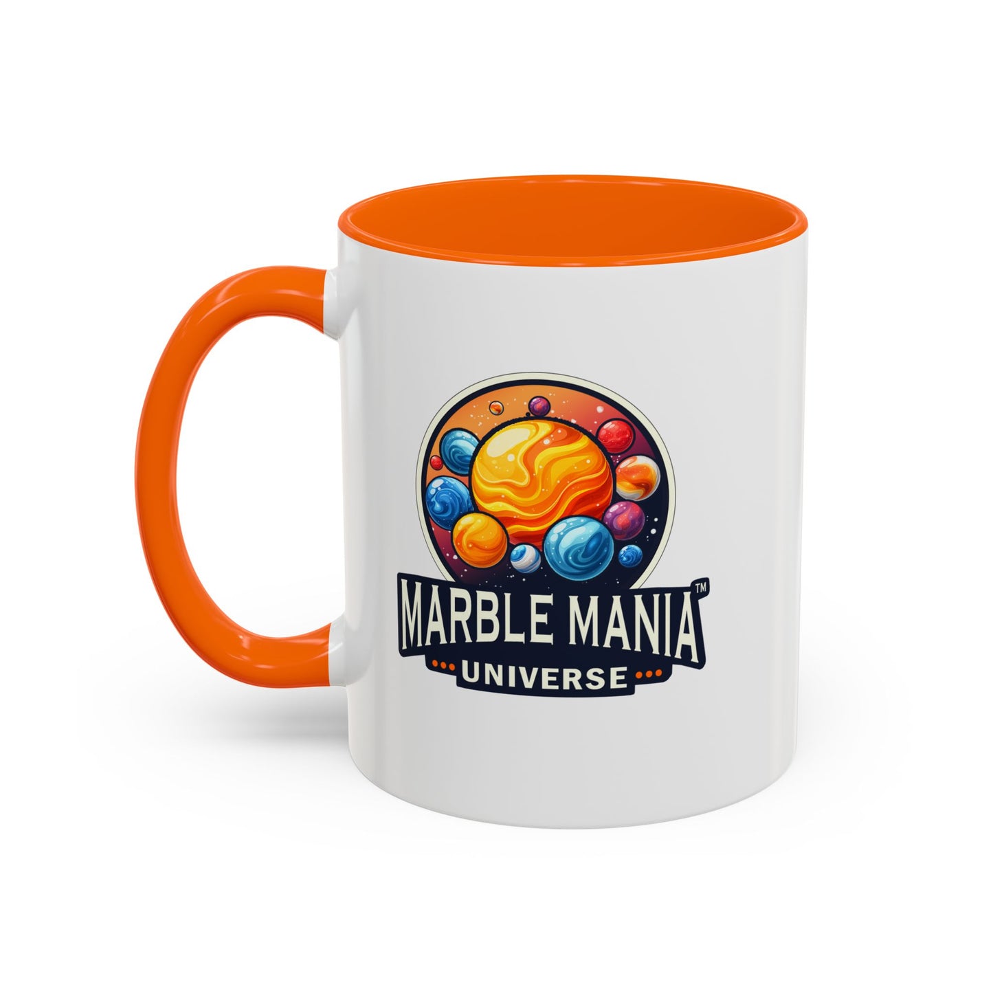Marble Mania Universe Logo Accent Mug – 11oz