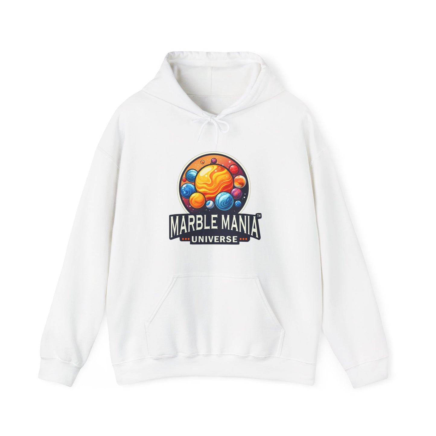 Marble Mania Universe Logo Hoodie – Unisex Heavy Blend™ Pullover Sweatshirt
