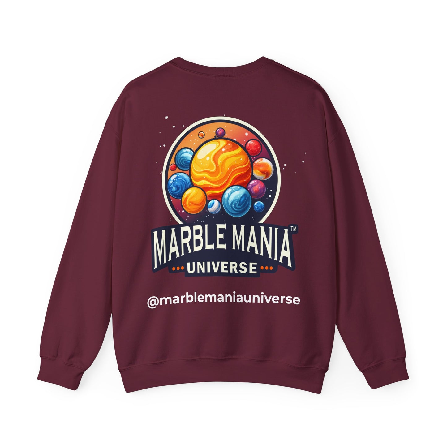 Cosmic Marble Mania Sweatshirt | Unisex Heavy Blend™ Crewneck, Space Themed Apparel, Gift for Astronomers, Perfect for Holidays, Cozy Wear