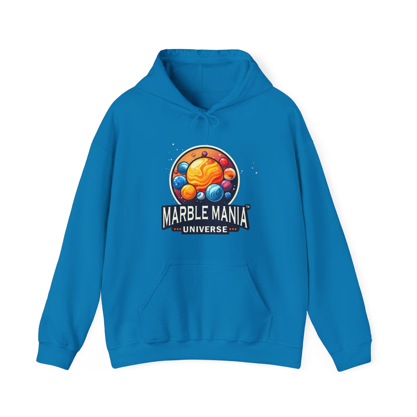 Marble Mania Universe Hoodie — Colorful Planet Graphic Pullover