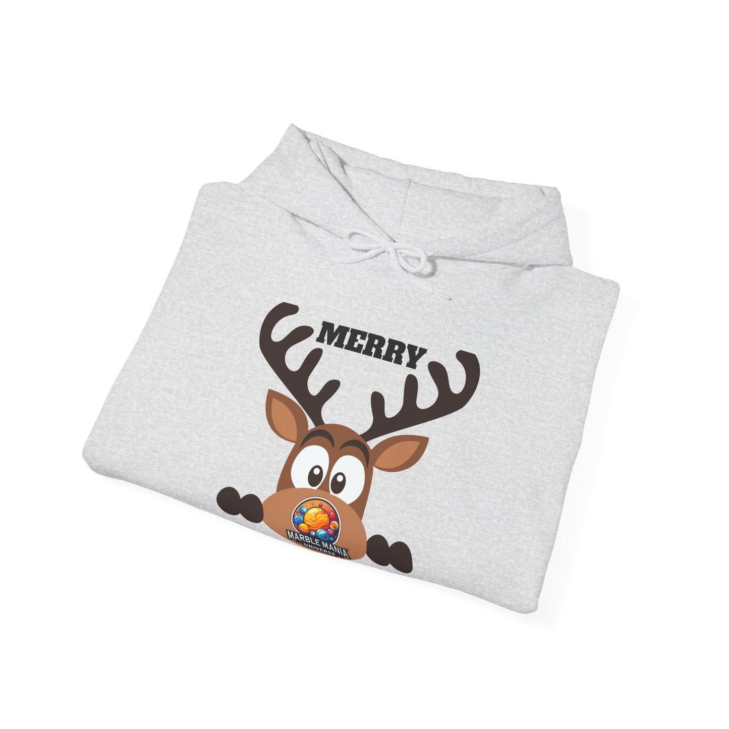 Hoodie — Merry Marblemas Reindeer Christmas Sweatshirt