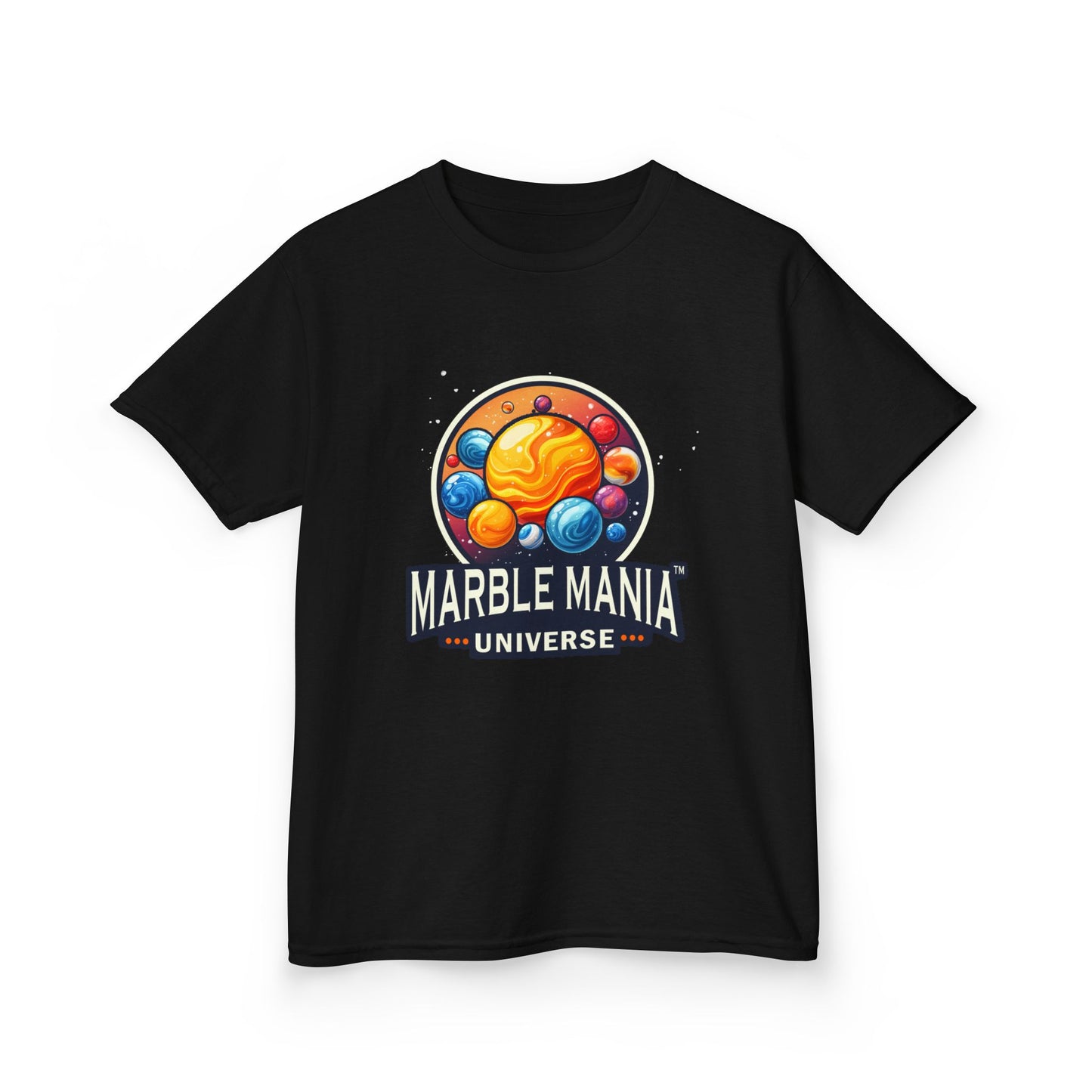 Kids Marble Mania Universe Logo T-Shirt – Heavy Cotton Tee for Everyday Adventur