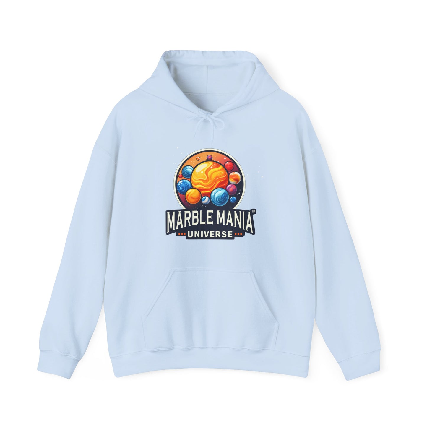 Marble Mania Universe Logo Hoodie – Unisex Heavy Blend™ Pullover Sweatshirt