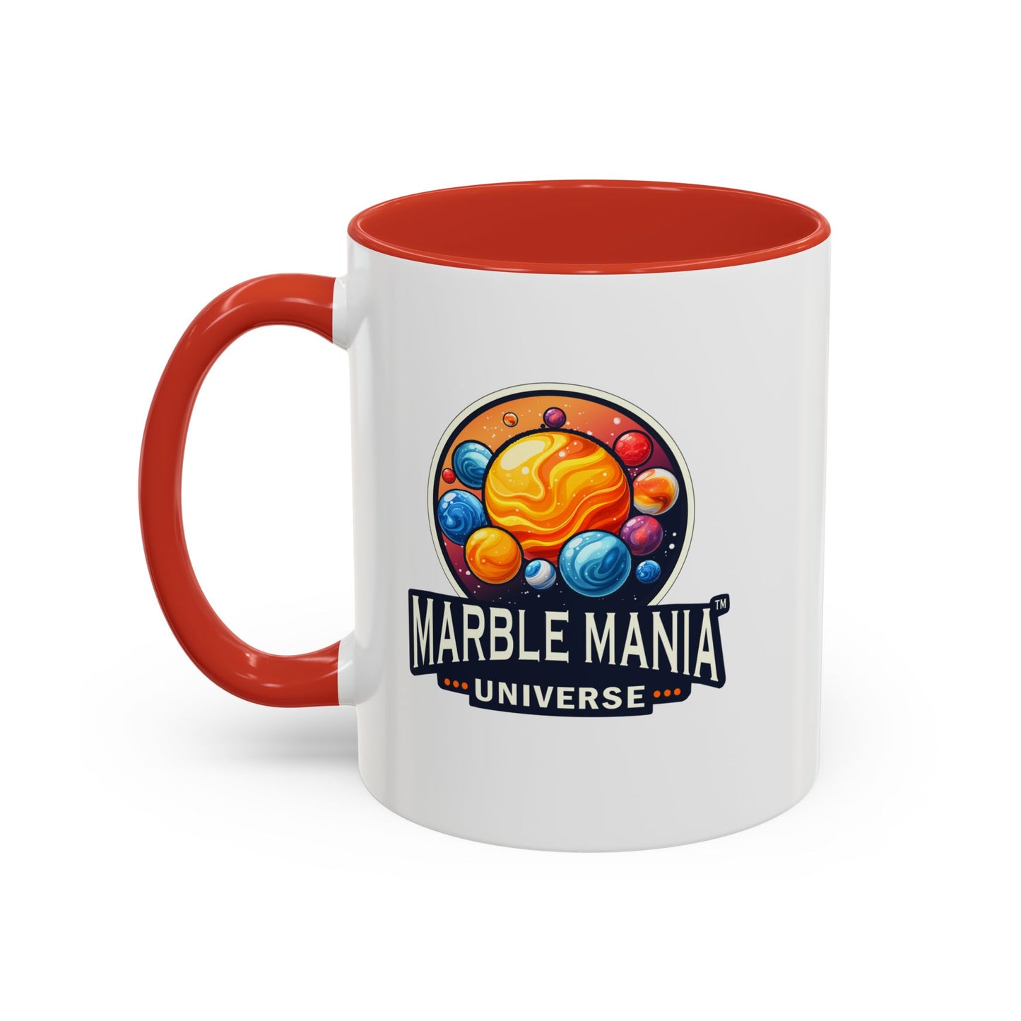 Marble Mania Universe Logo Accent Mug – 11oz