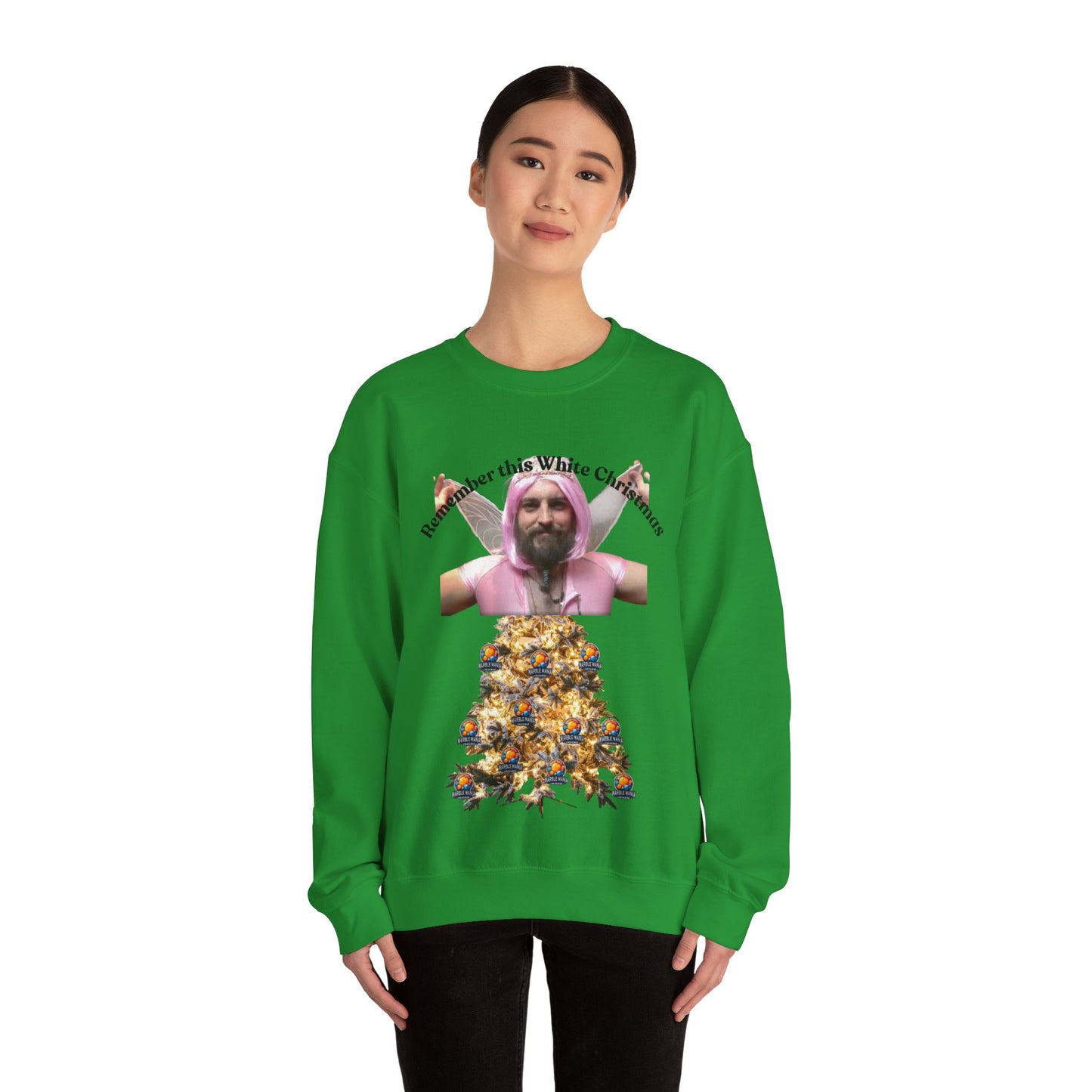 Crewneck Sweatshirt — 'Remember the White Christmas' Holiday Graphic Pullover