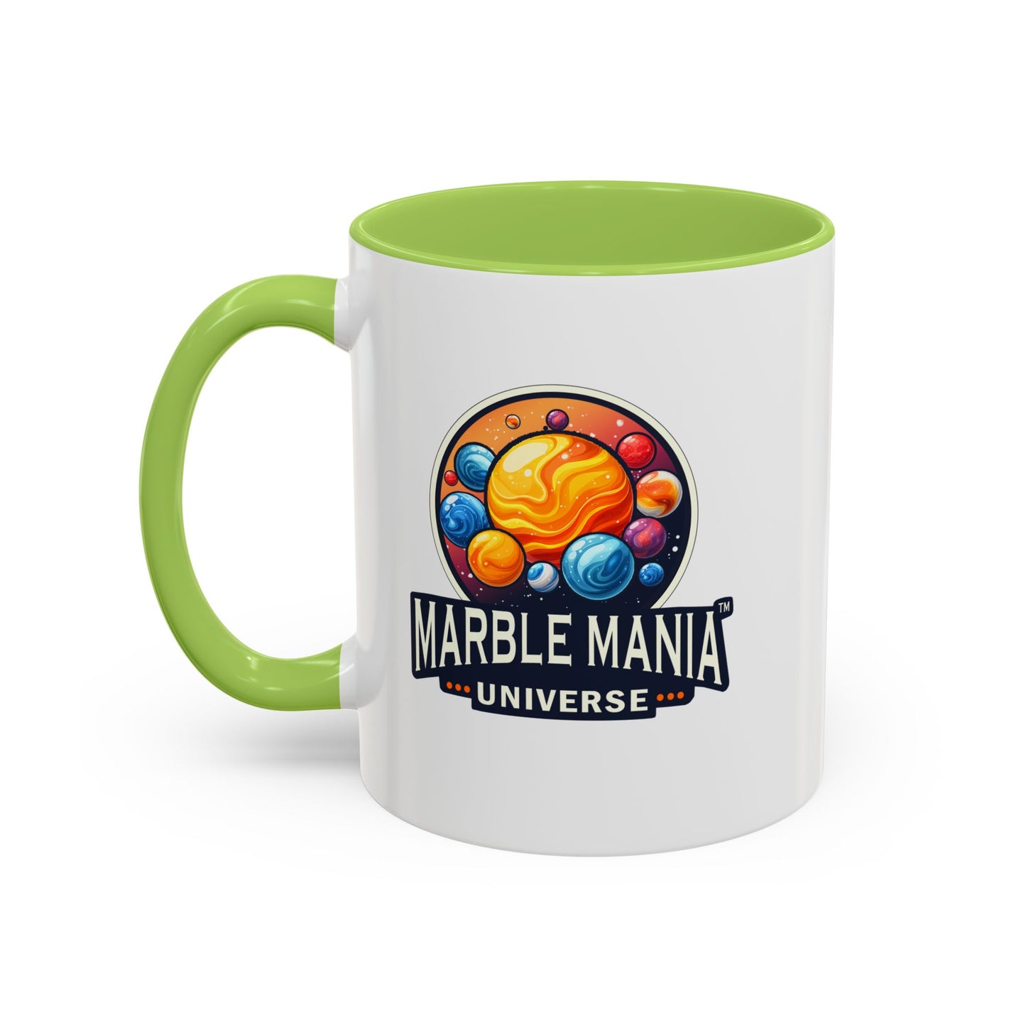 Marble Mania Universe Logo Accent Mug – 11oz